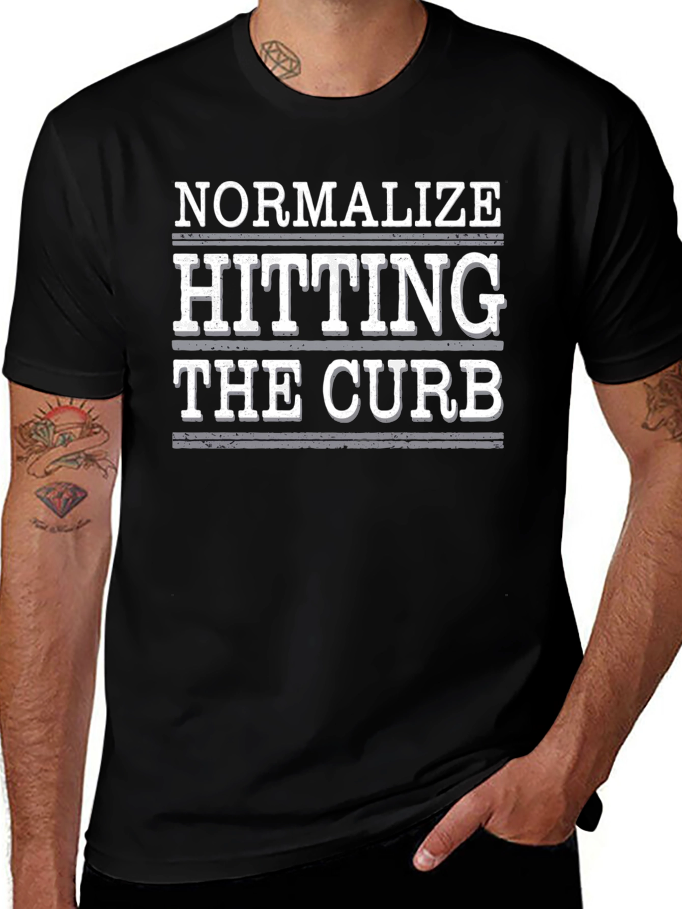 Variant 6 of Normalize Hitting the Curb Graphic Tee