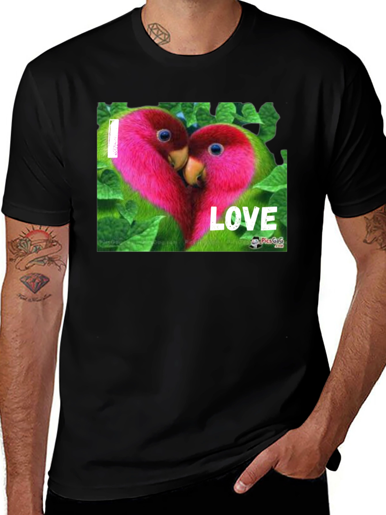 Variant 14 of I Love Parrots Graphic T-Shirt