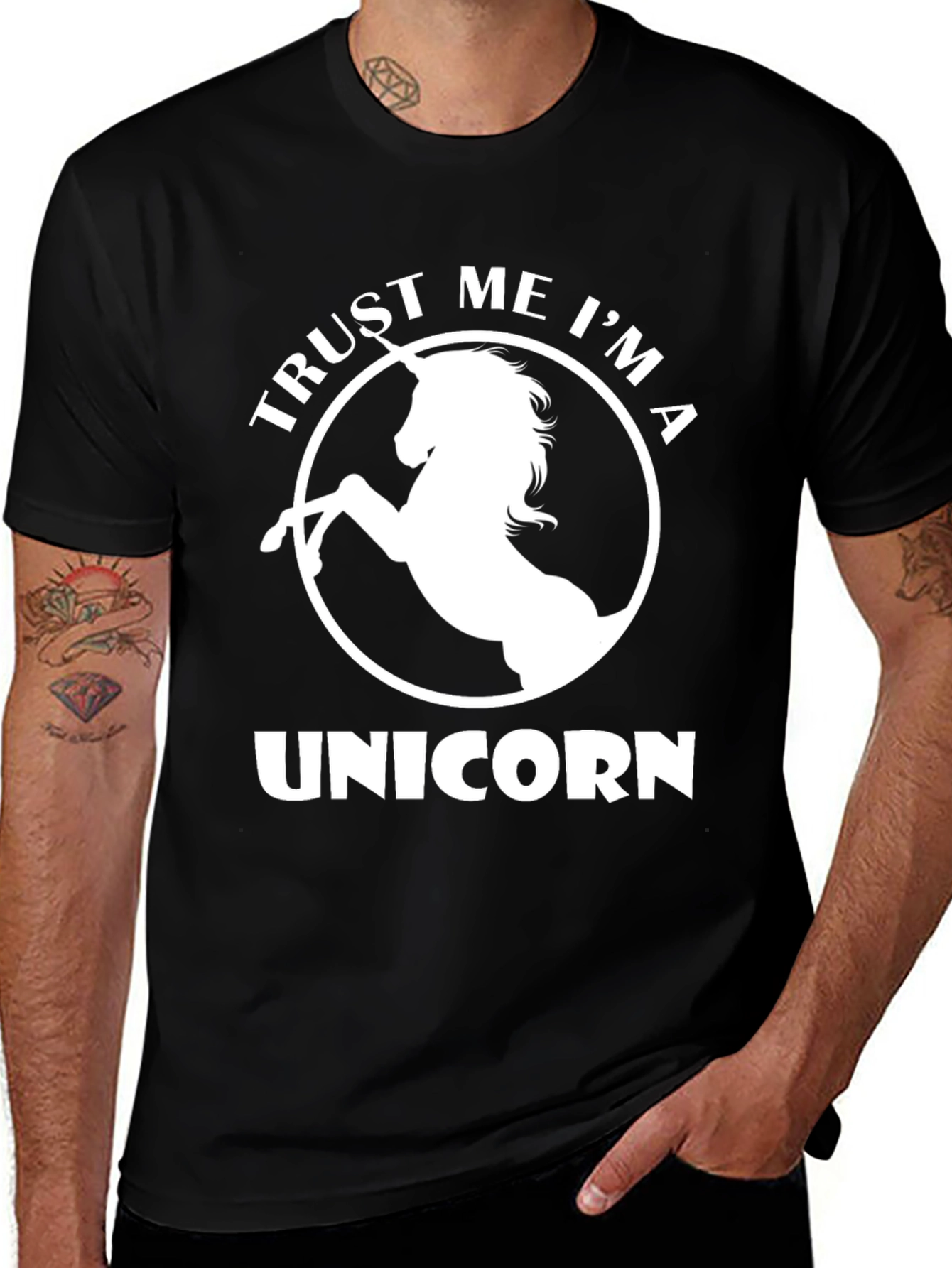 Variant 15 of Trust Me I'm A Unicorn T-Shirt - Black