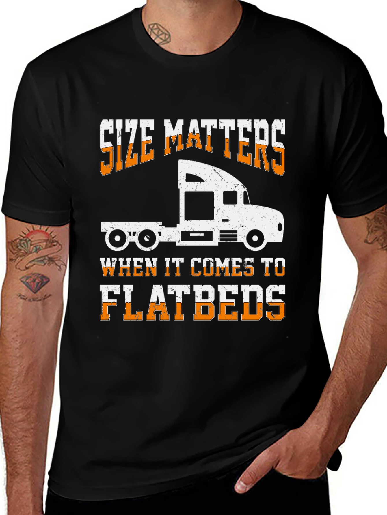 Variant 14 of Size Matters Flatbed Trucker T-Shirt