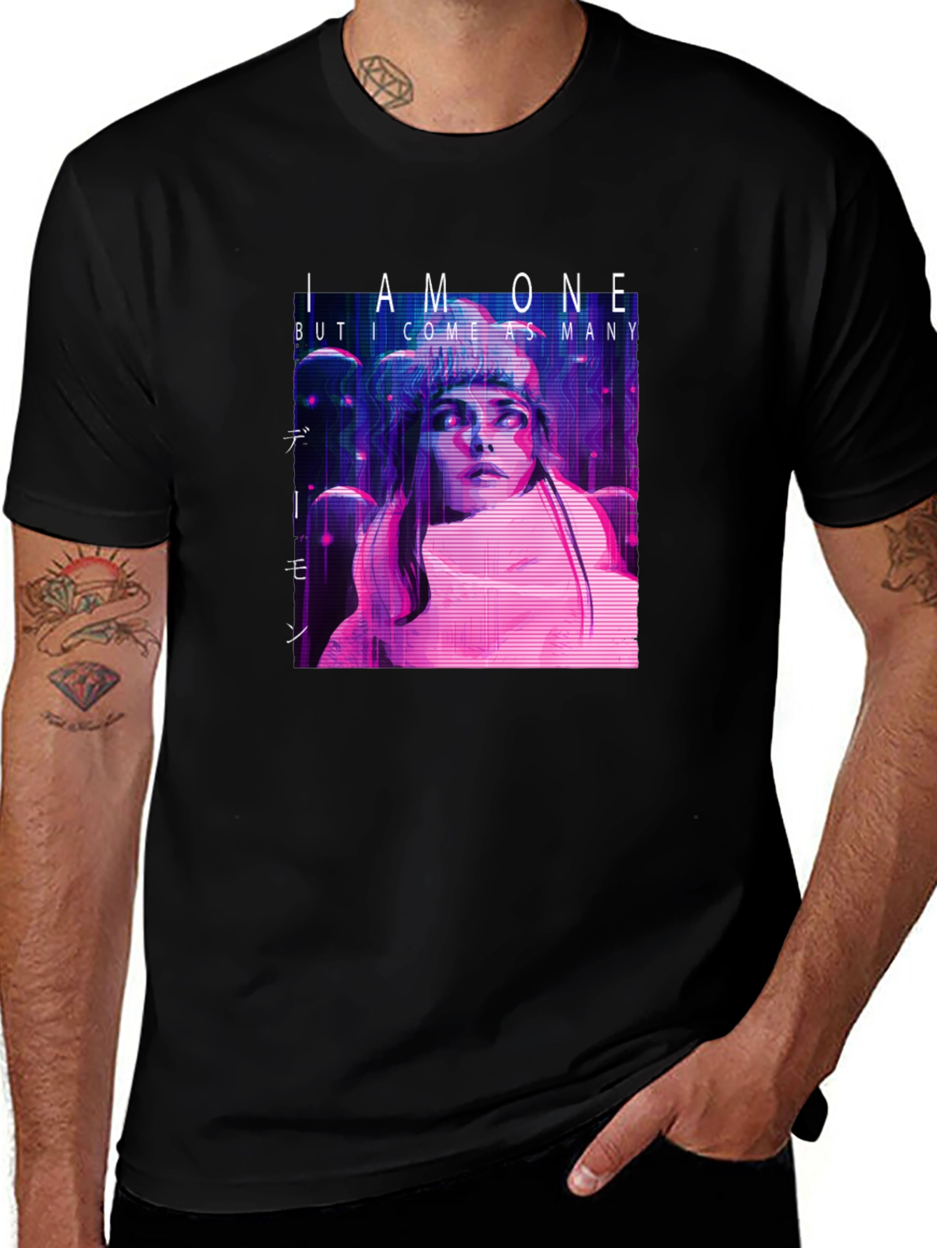 Variant 2 of I Am One Graphic Print Black T-Shirt