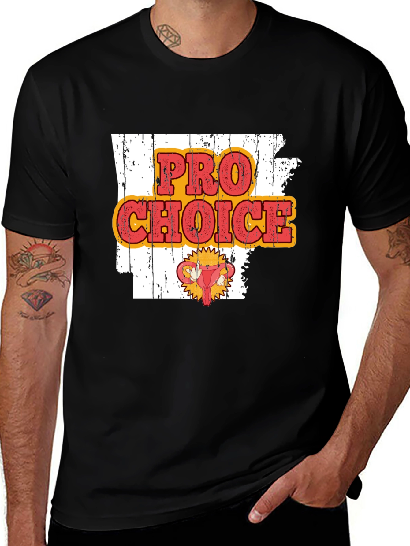 Variant 3 of Pro-Choice Graphic Print Crew Neck Tee