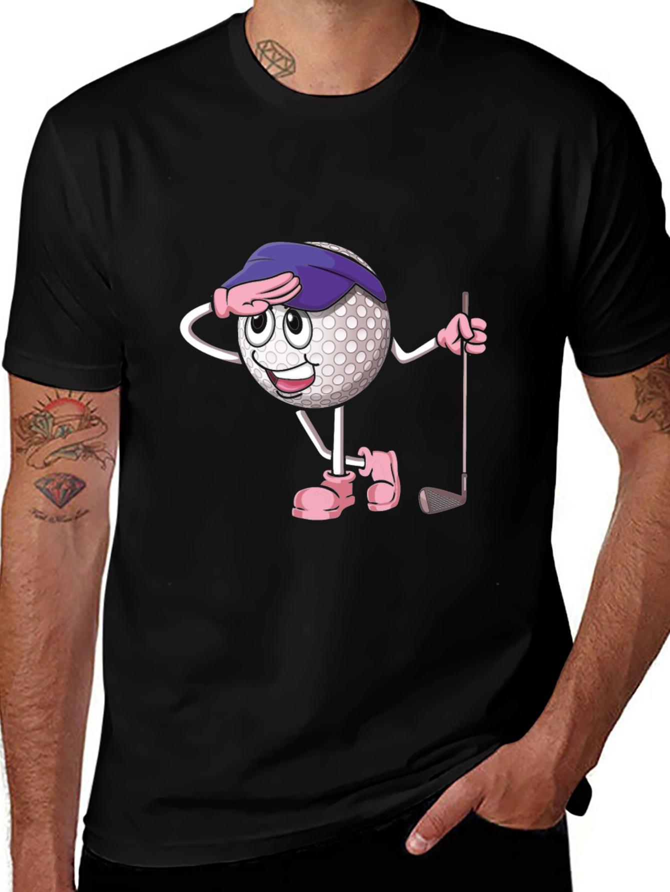 Variant 15 of Funny Golf Ball Cartoon T-Shirt