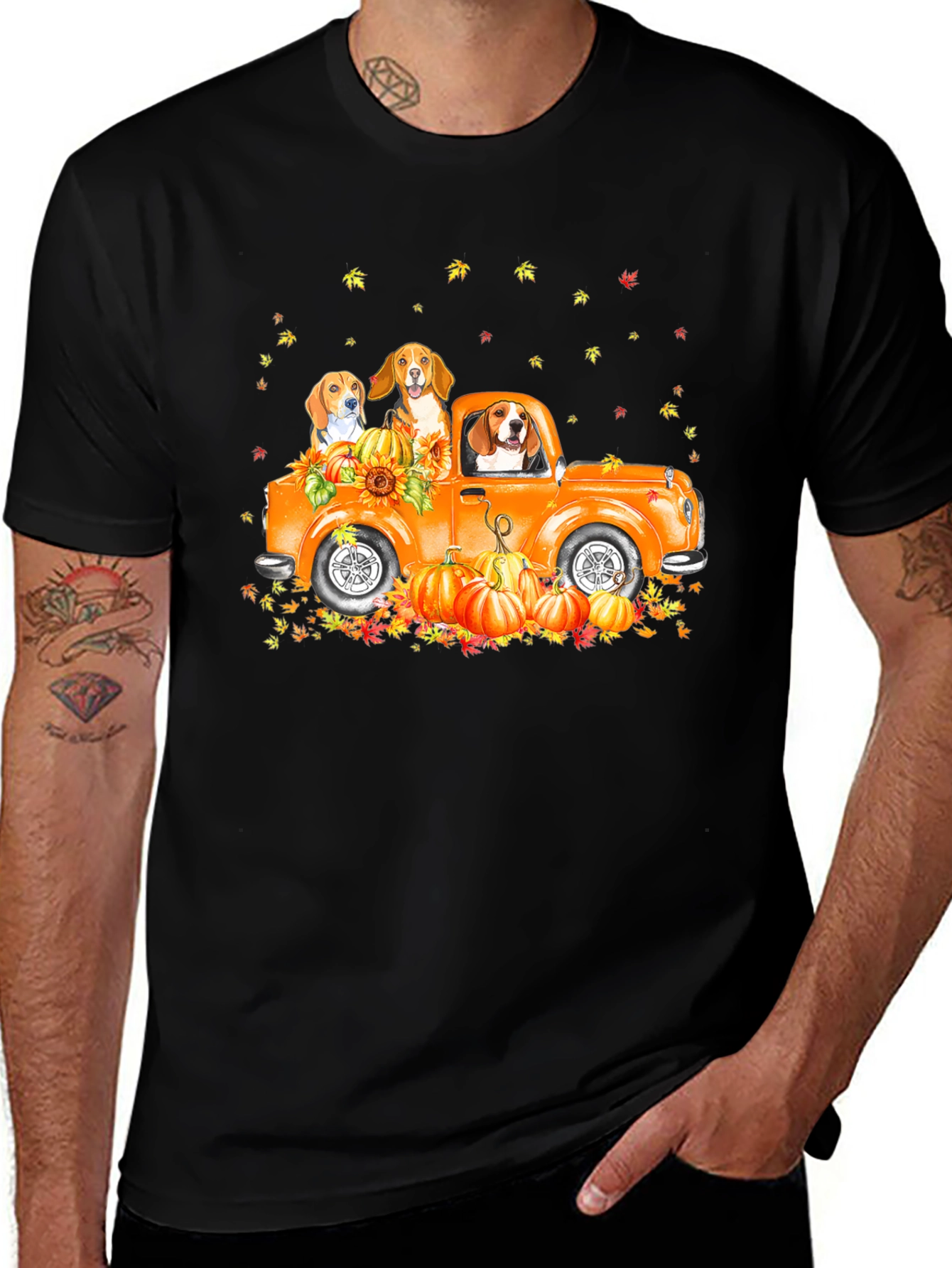 Variant 16 of Autumn Beagle Truck T-Shirt
