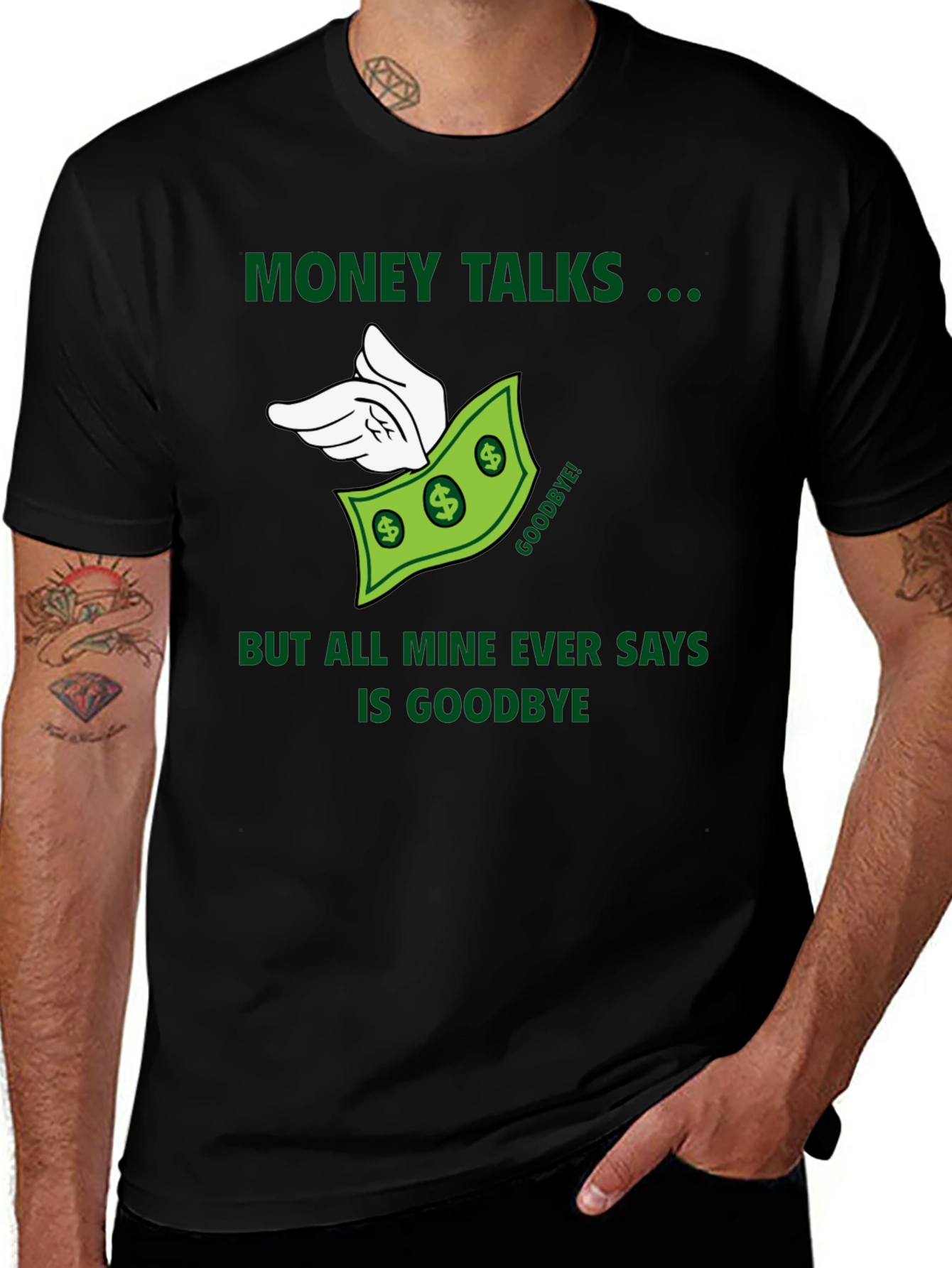 Variant 2 of Money Talks T-Shirt - Funny Graphic Tee