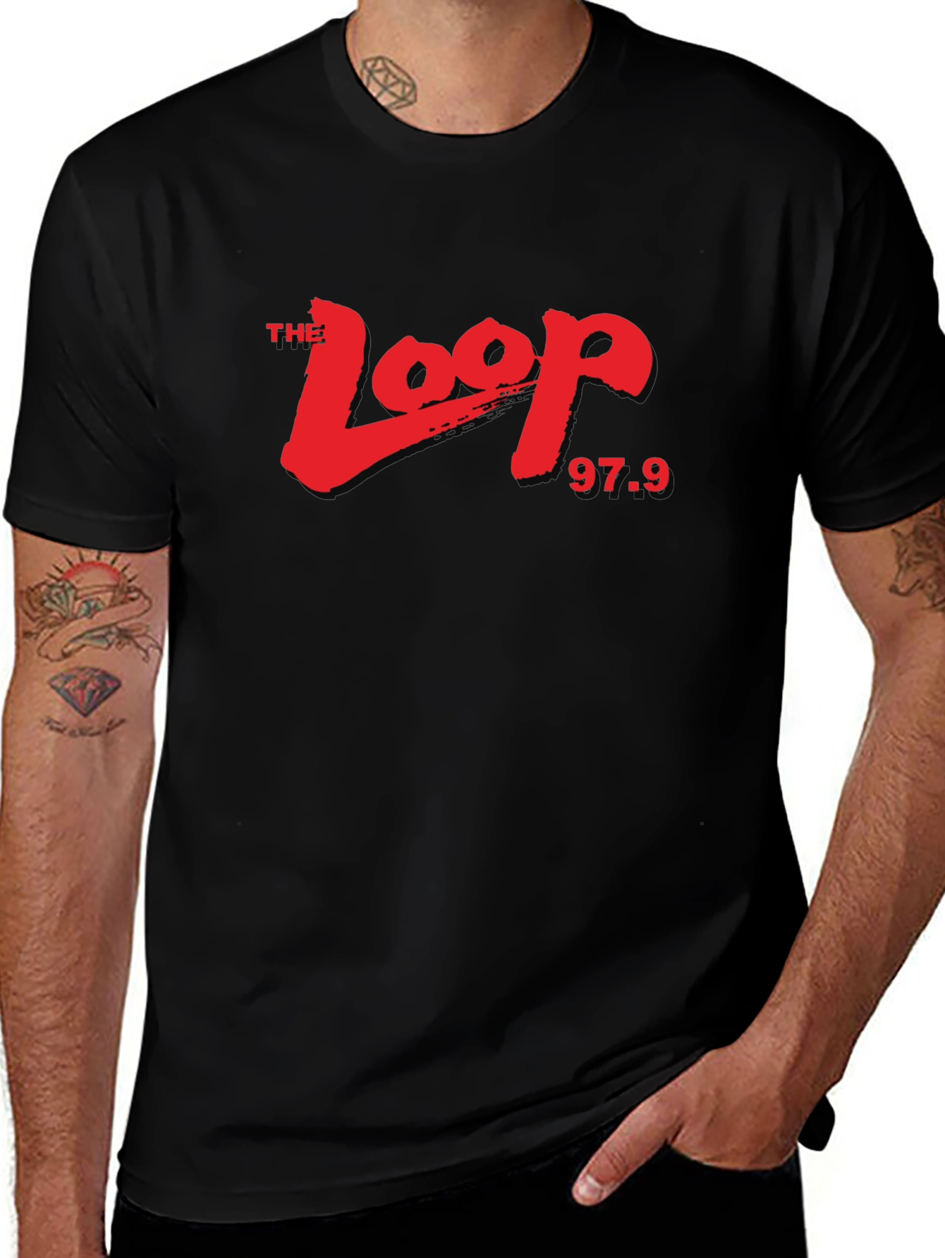 Variant 23 of The Loop 97.9 Black T-Shirt