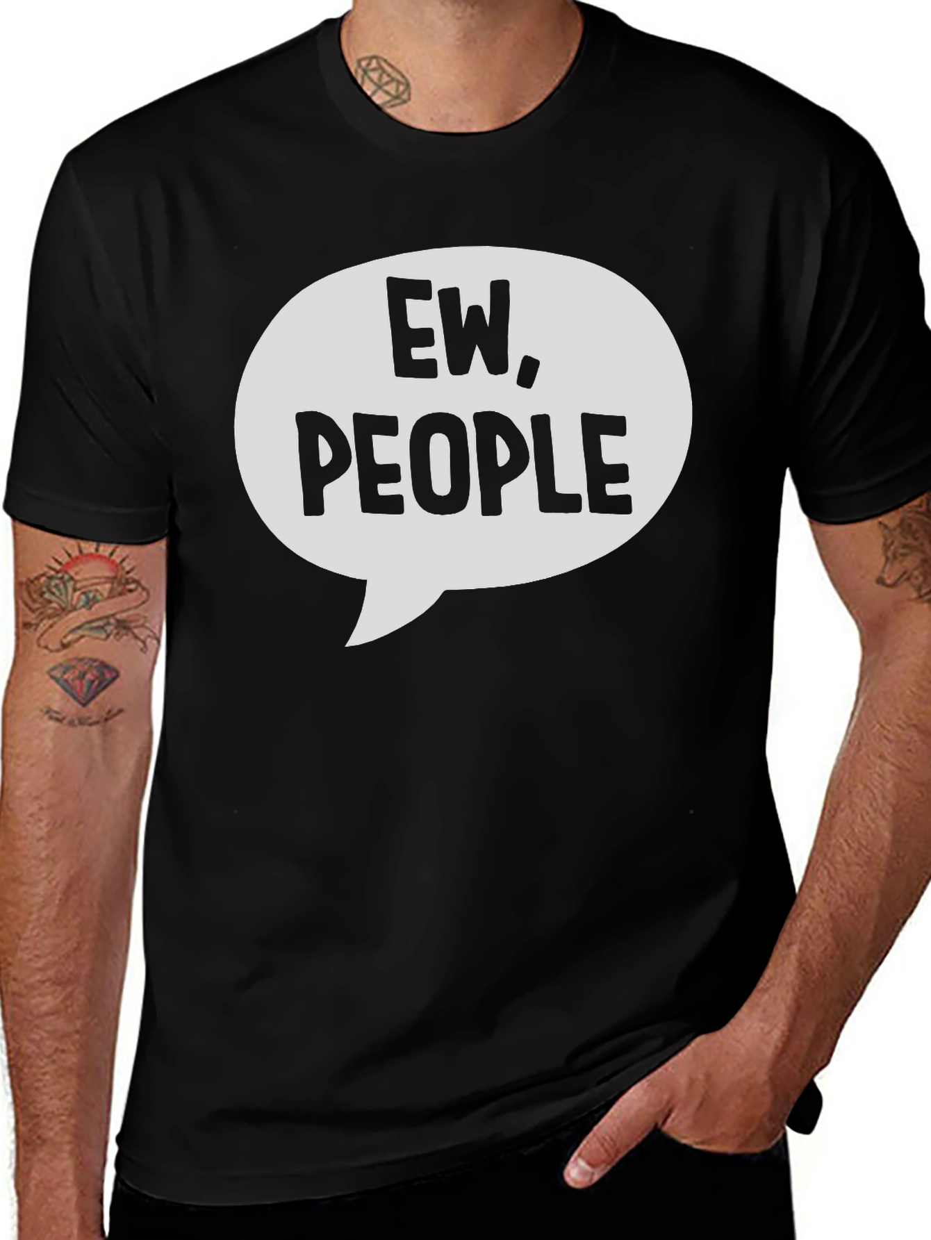 Variant 29 of Ew, People Graphic Tee - Black T-Shirt