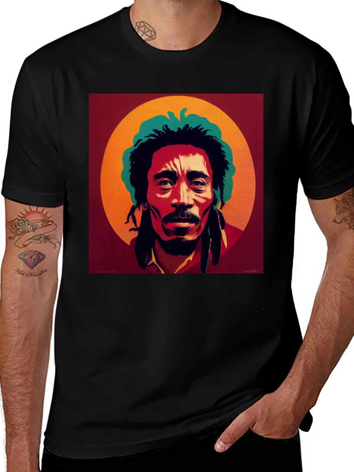 Bob Marley Portrait Tee - Black