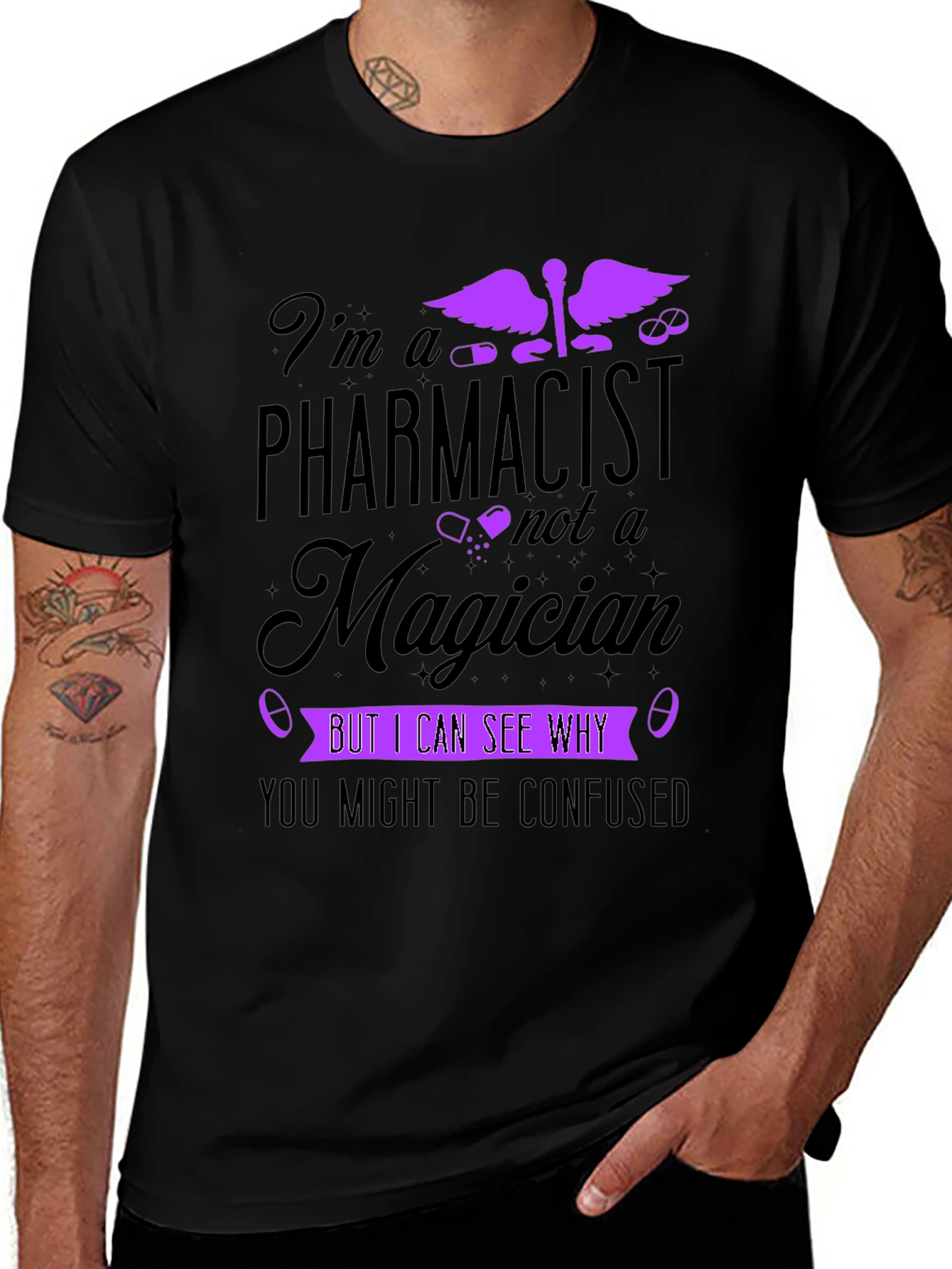 Variant 26 of Pharmacist, Not a Magician T-Shirt