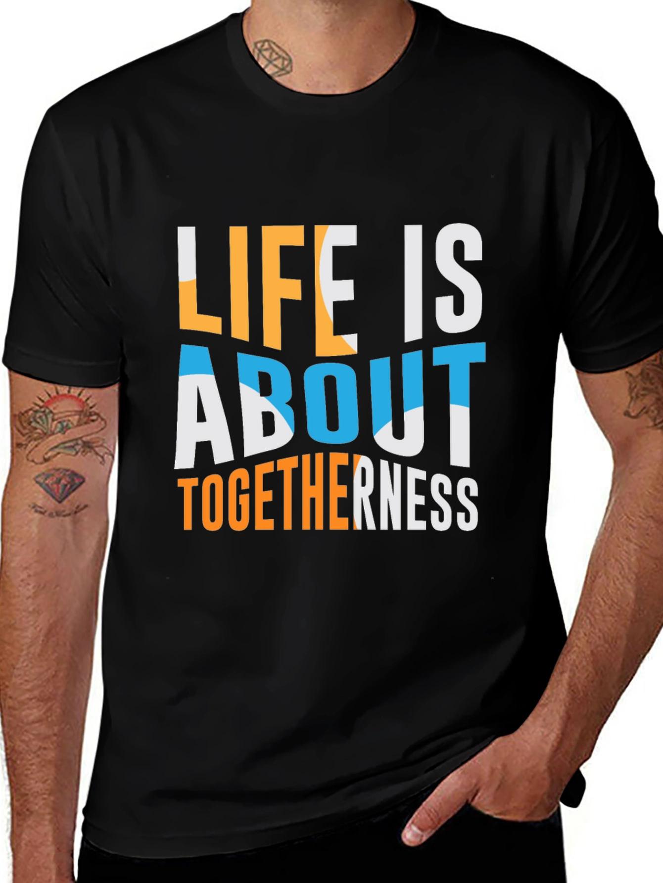 Variant 8 of Life is About Togetherness Black T-Shirt