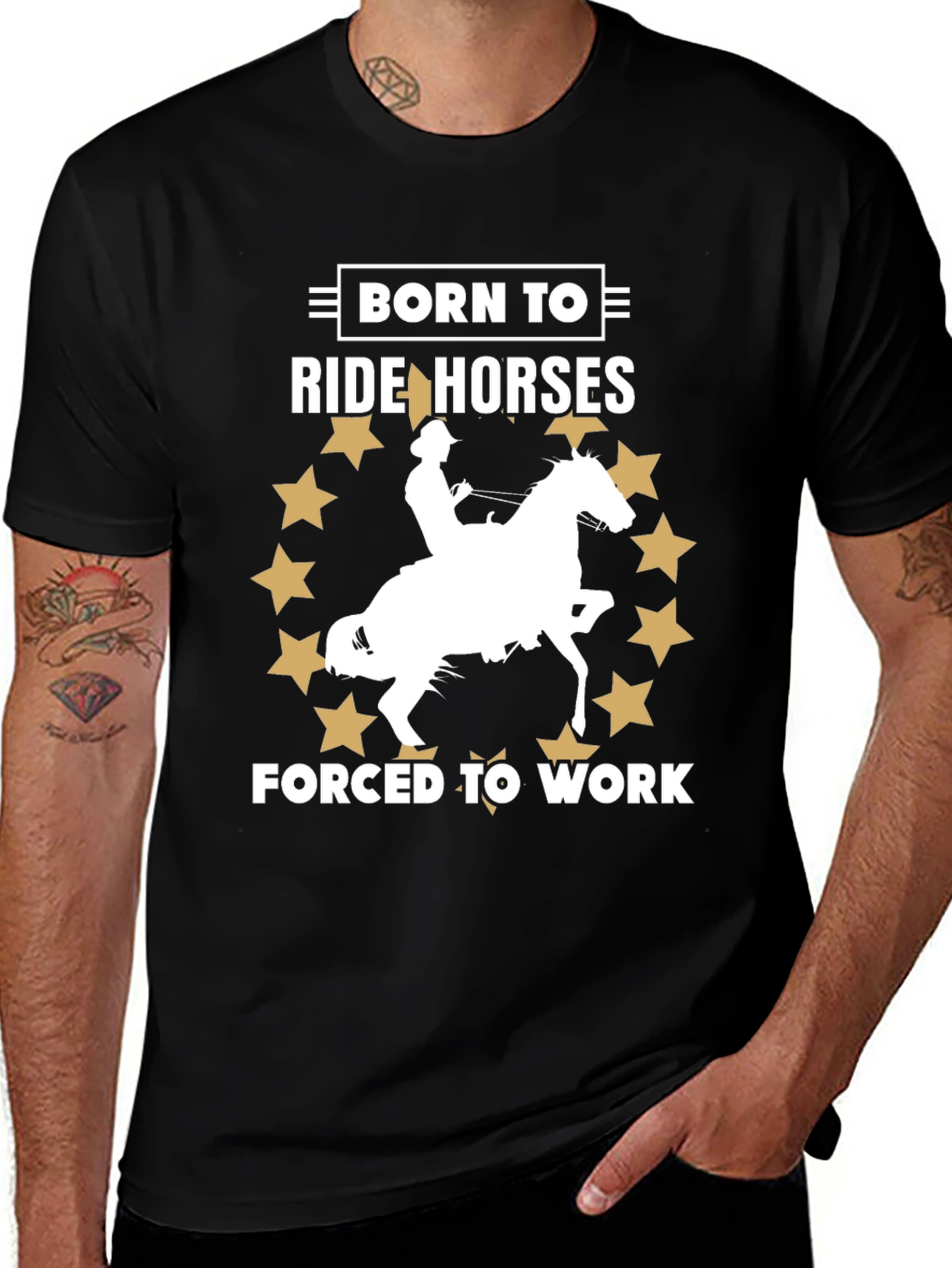 Variant 29 of Born To Ride Horses T-Shirt
