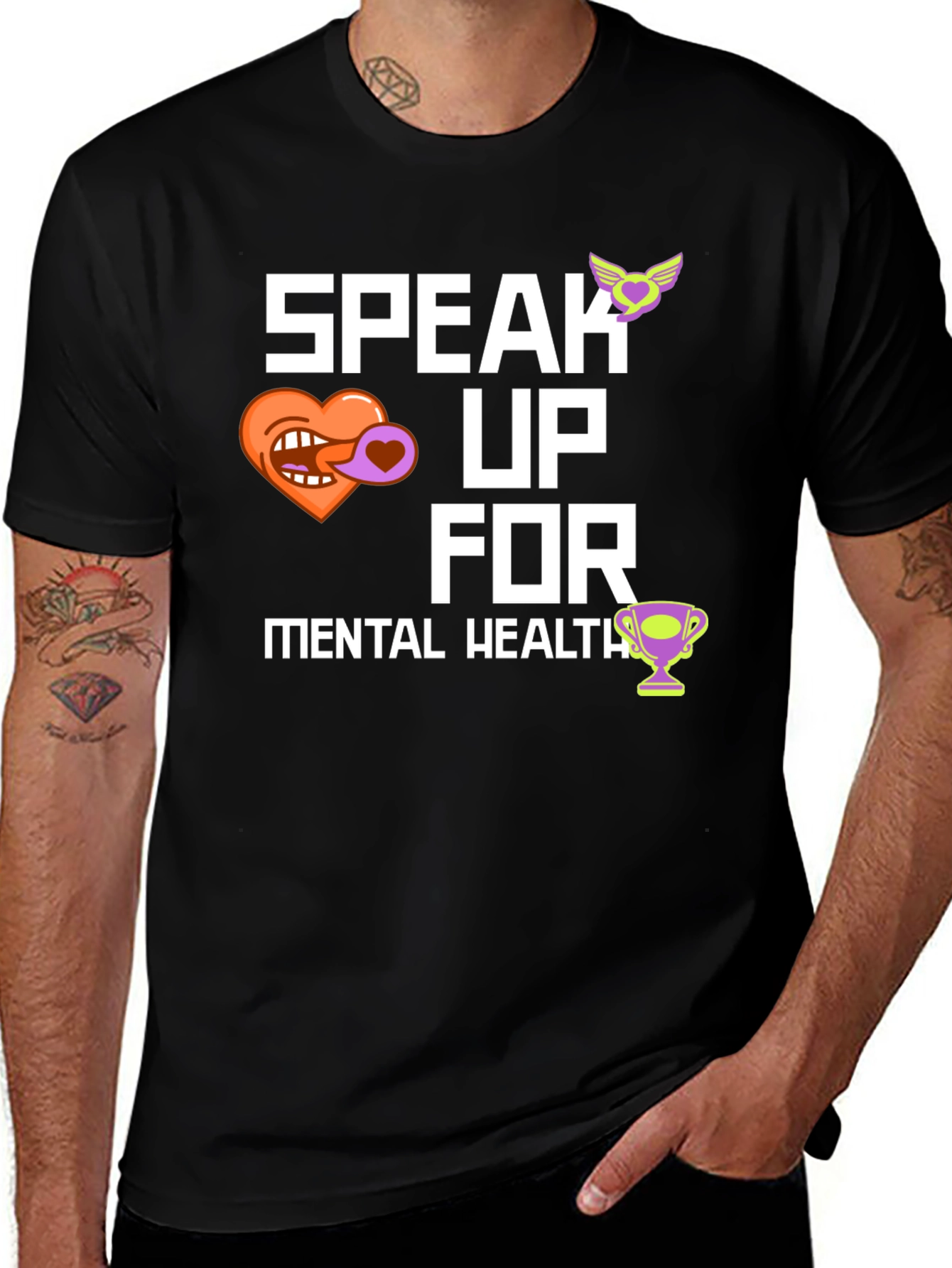Variant 4 of Speak Up Mental Health Graphic Tee