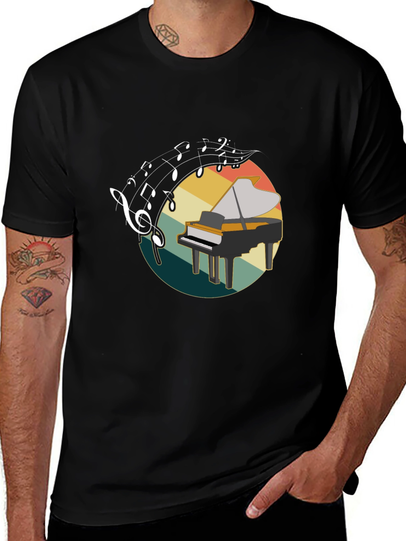Variant 10 of Musical Piano Graphic T-Shirt