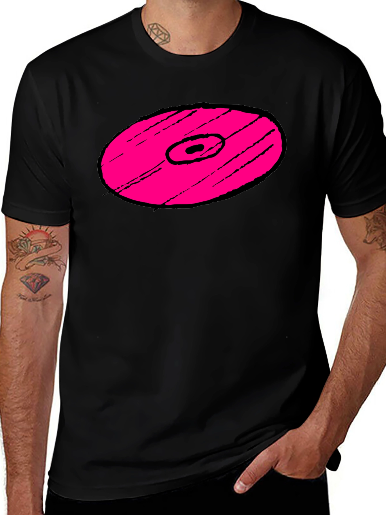 Variant 7 of Pink Vinyl Record Graphic T-Shirt