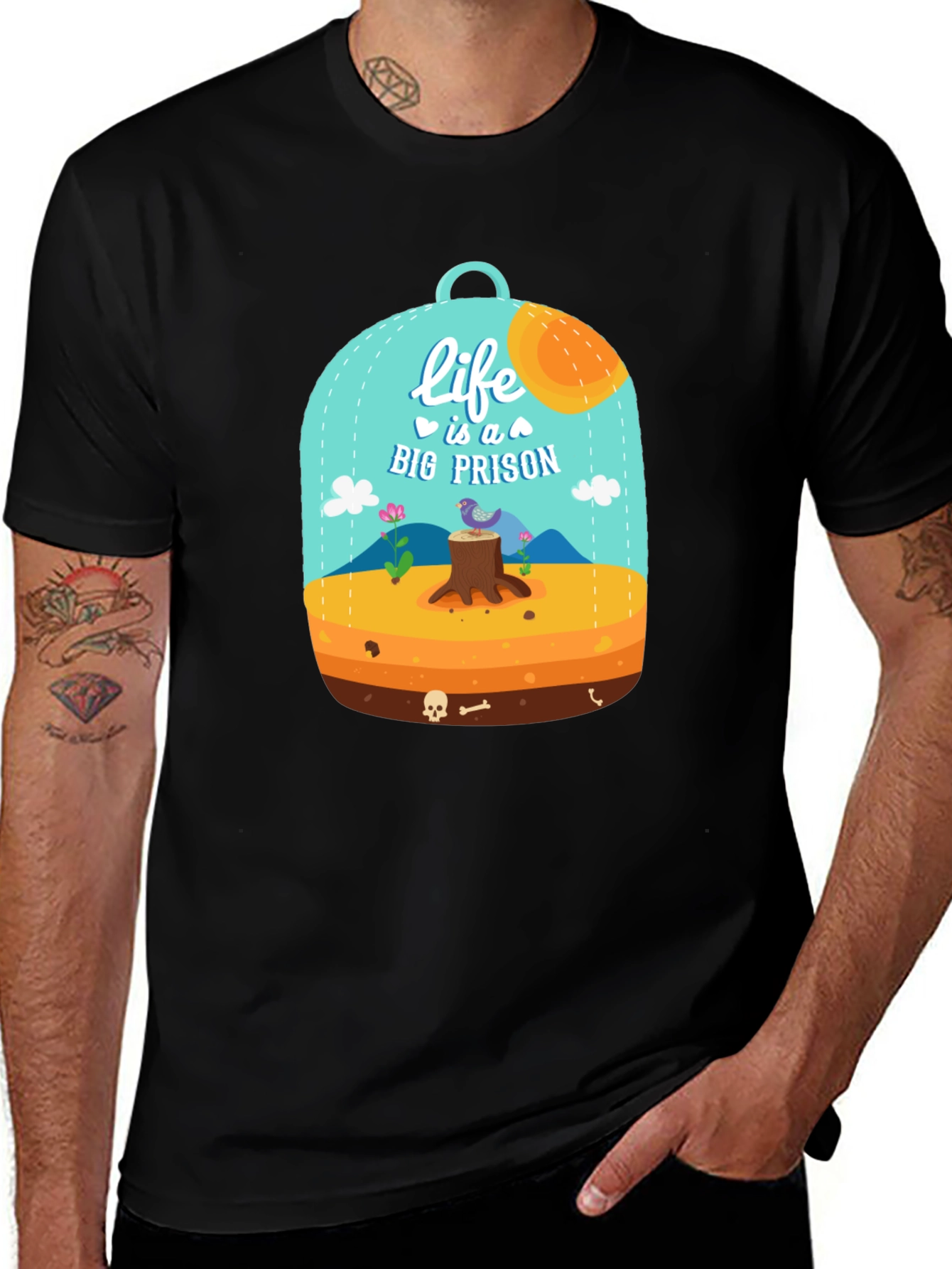 Variant 18 of Life is a Big Prison Graphic Tee