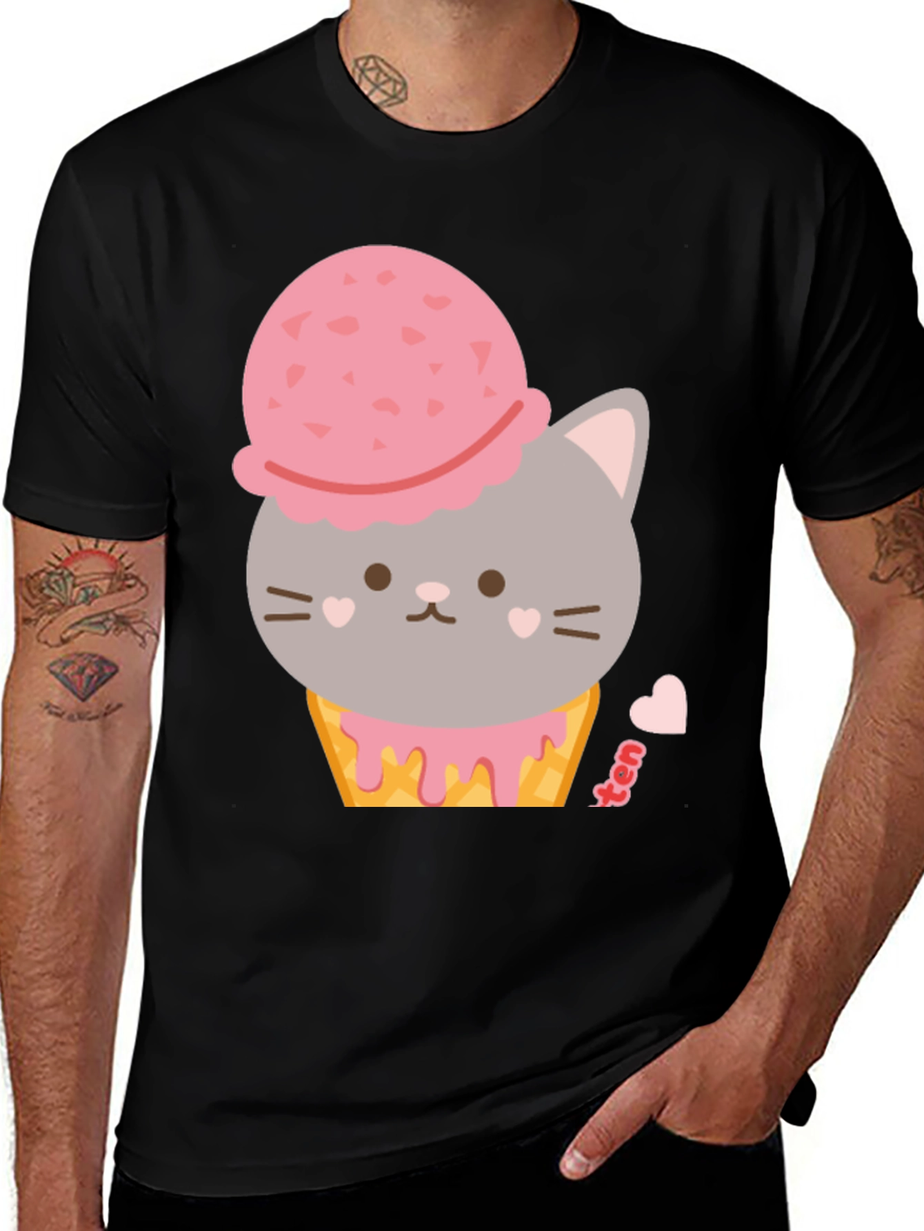 Variant 24 of Cute Cat Ice Cream T-Shirt