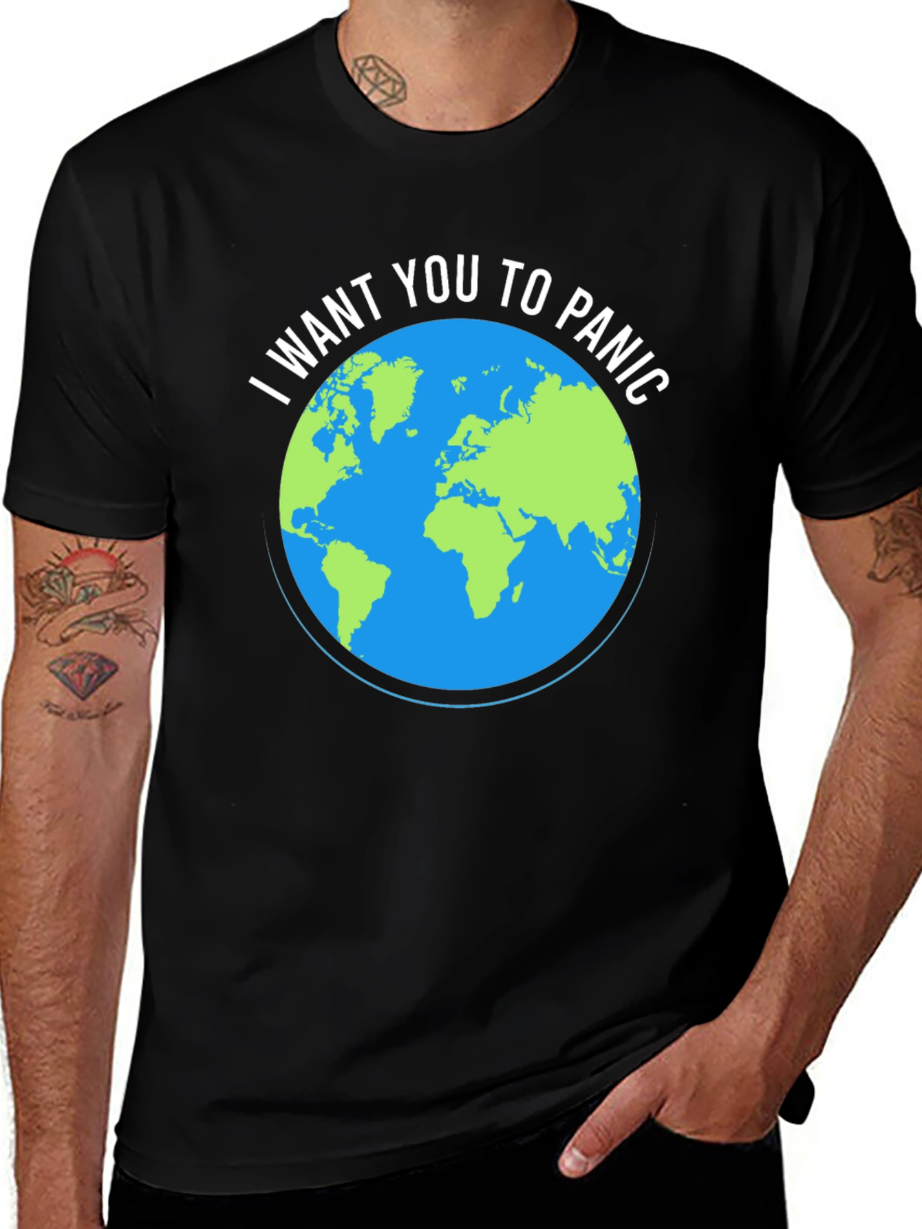 Variant 6 of I Want You To Panic T-Shirt - Earth Graphic Tee