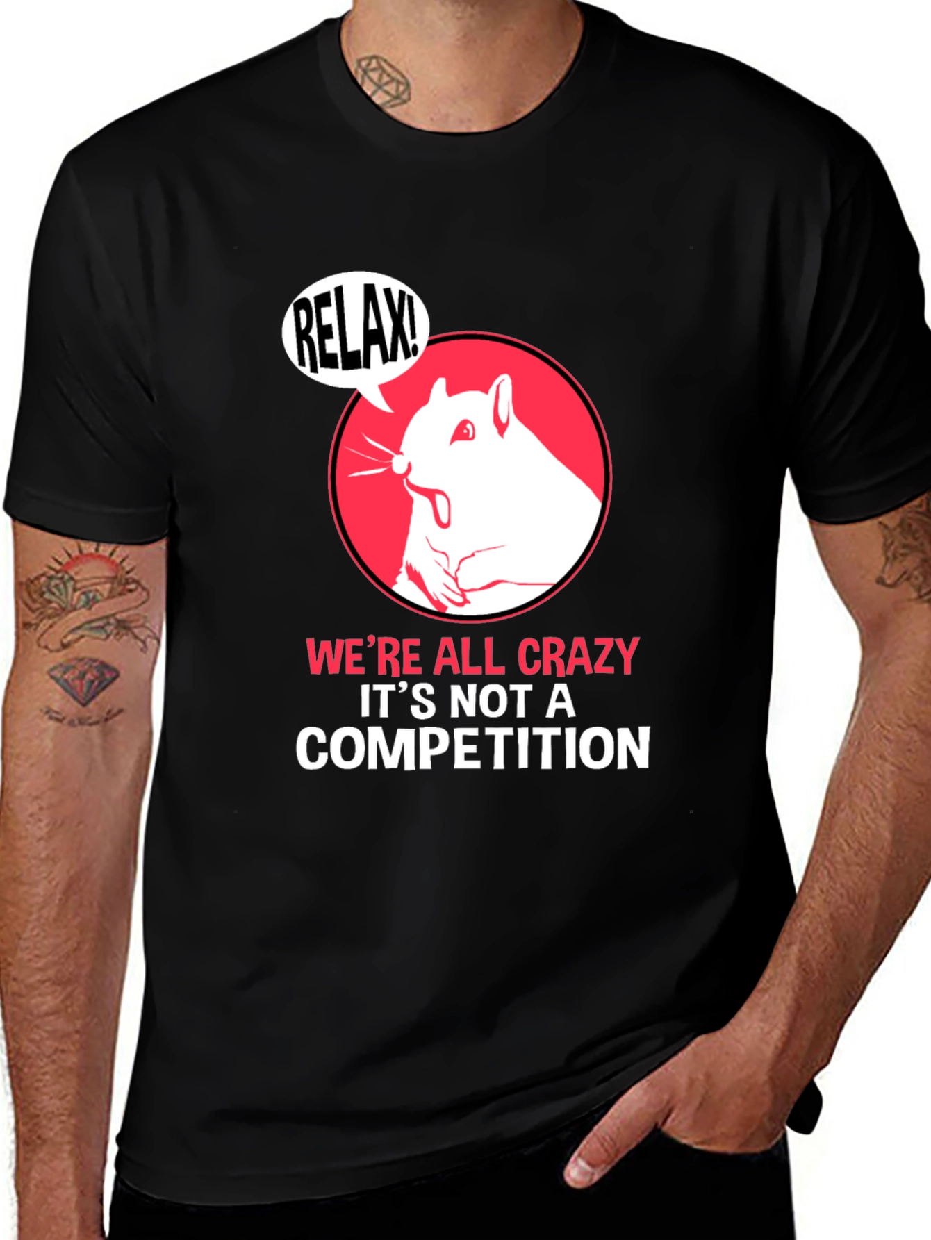 Variant 10 of Relax Crazy Squirrel Graphic T-Shirt