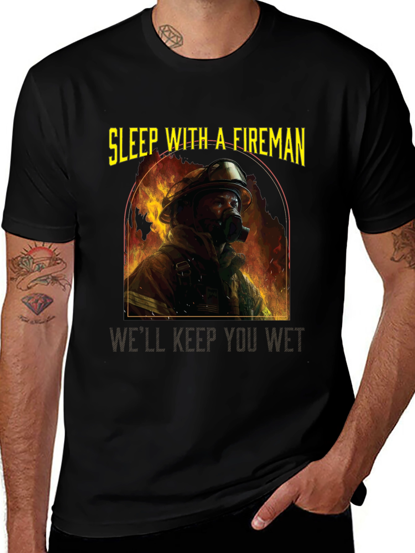Variant 19 of Sleep With a Fireman T-Shirt