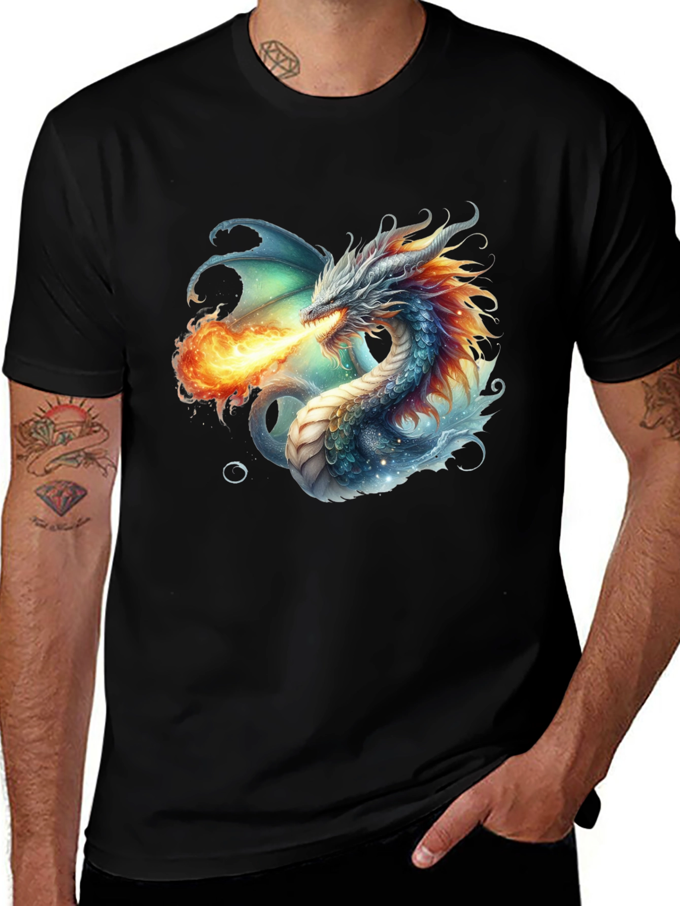 Variant 16 of Dragon Fire T-Shirt - Fantasy Art Tee