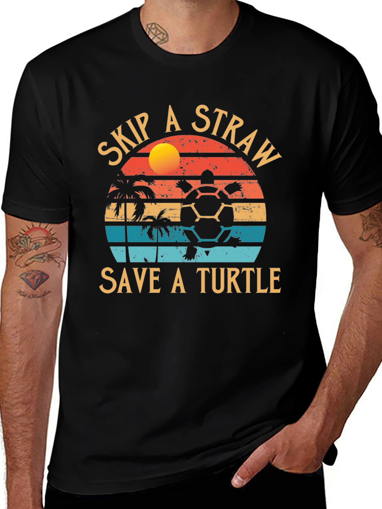 Variant 2 of Skip A Straw Save A Turtle T-Shirt