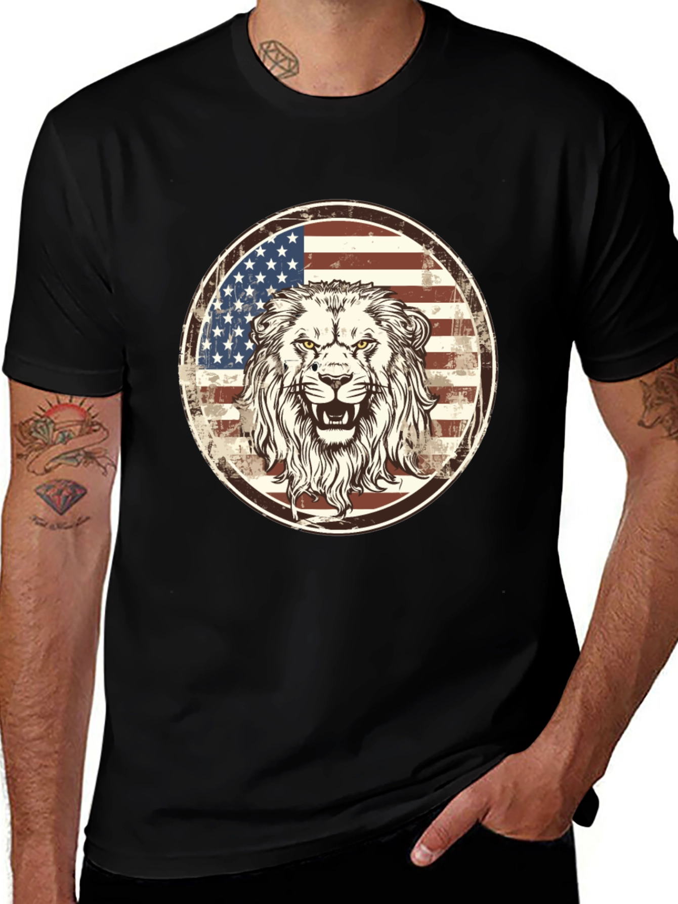 Variant 30 of American Lion Graphic Tee - Patriotic Style