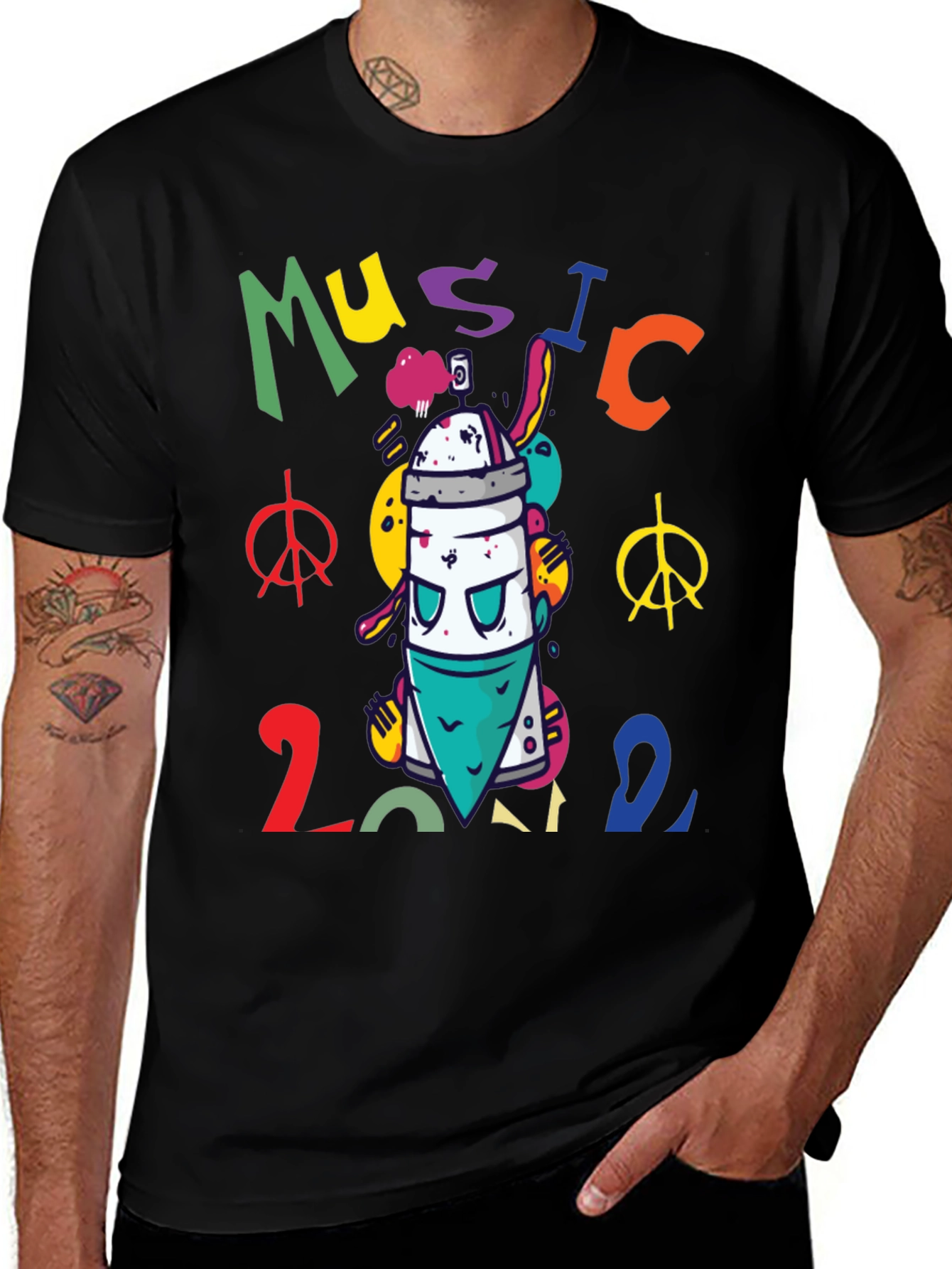 Variant 23 of Music 2022 Graffiti Style Graphic Tee