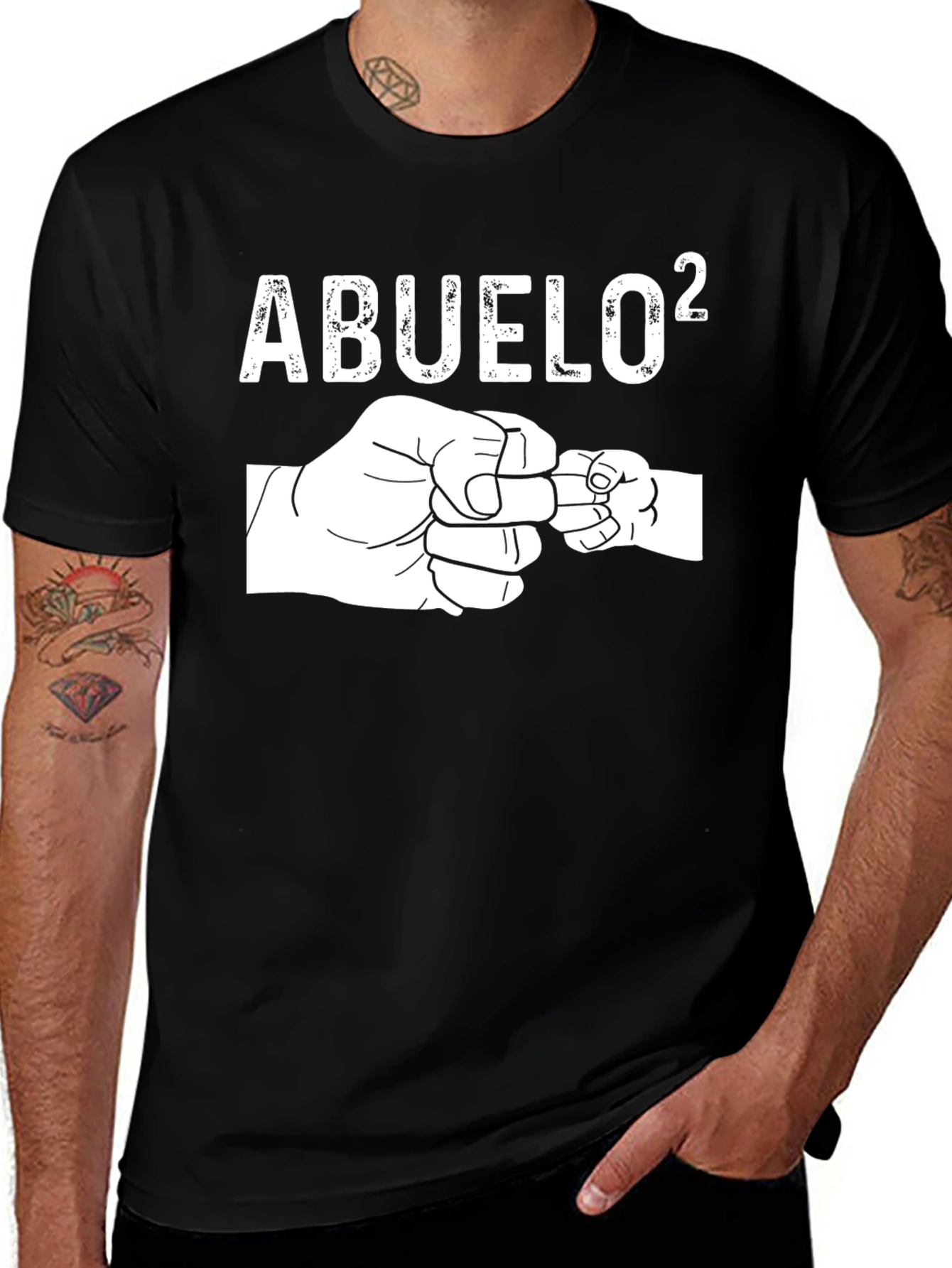 Variant 28 of Abuelo Squared Black Graphic T-Shirt 
