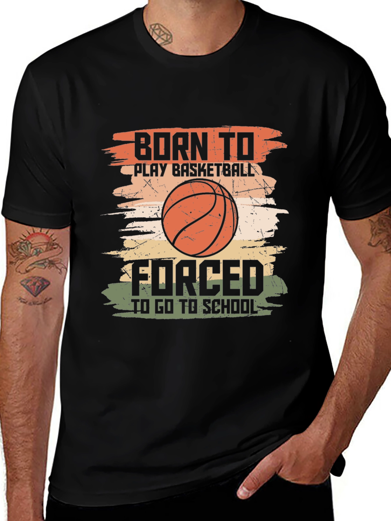 Variant 8 of Born to Play Basketball T-Shirt