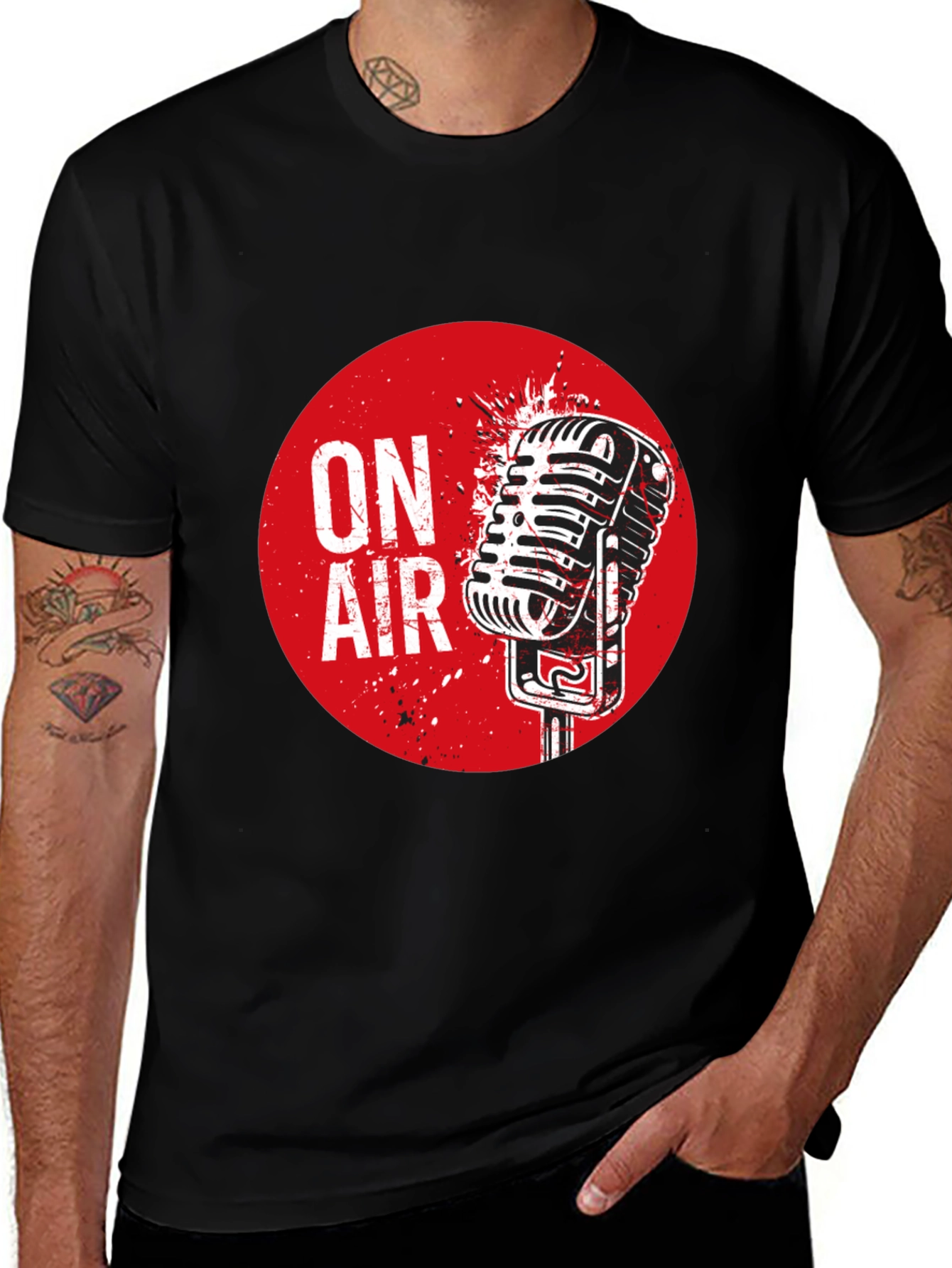 Variant 10 of Vintage "On Air" Microphone Graphic T-Shirt