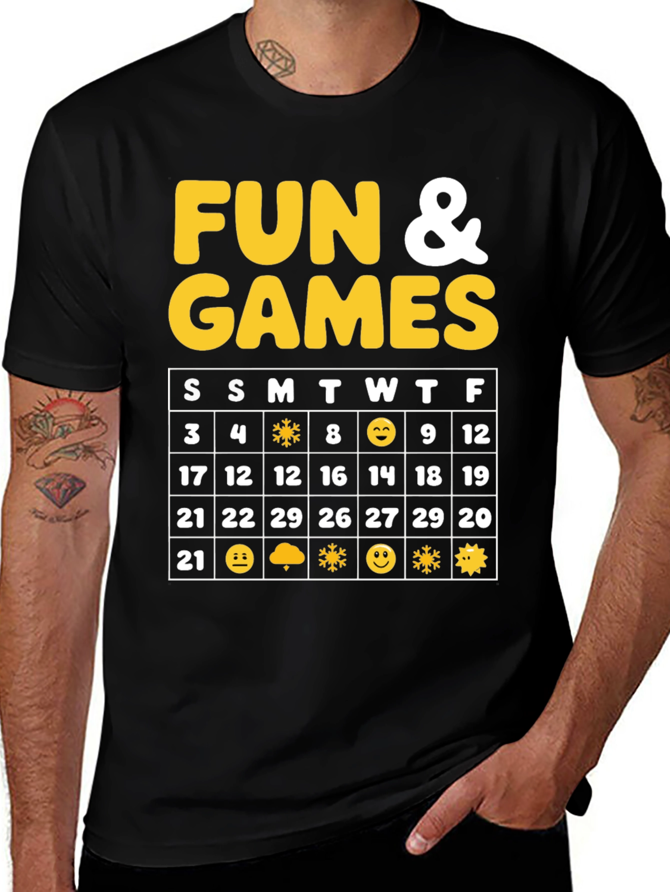 Variant 12 of Fun & Games Calendar T-Shirt