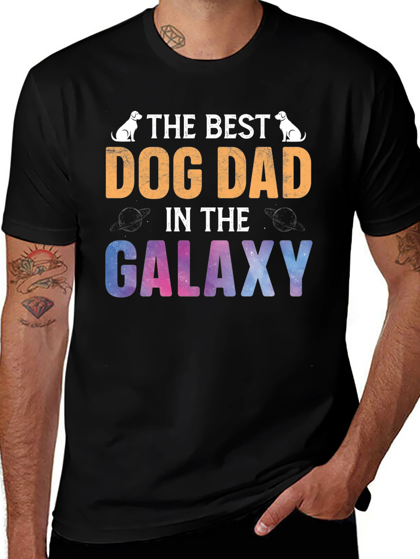 Variant 11 of Best Dog Dad Galaxy T-Shirt