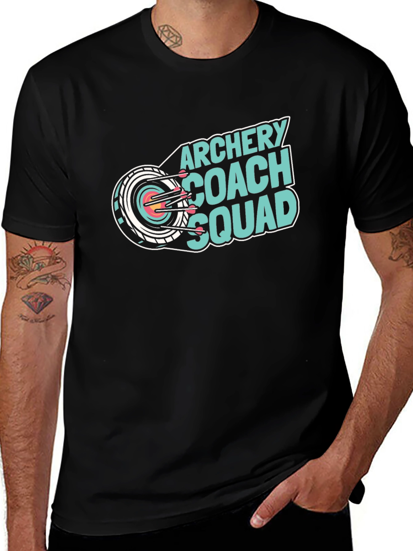 Variant 4 of Archery Coach Squad Graphic T-Shirt