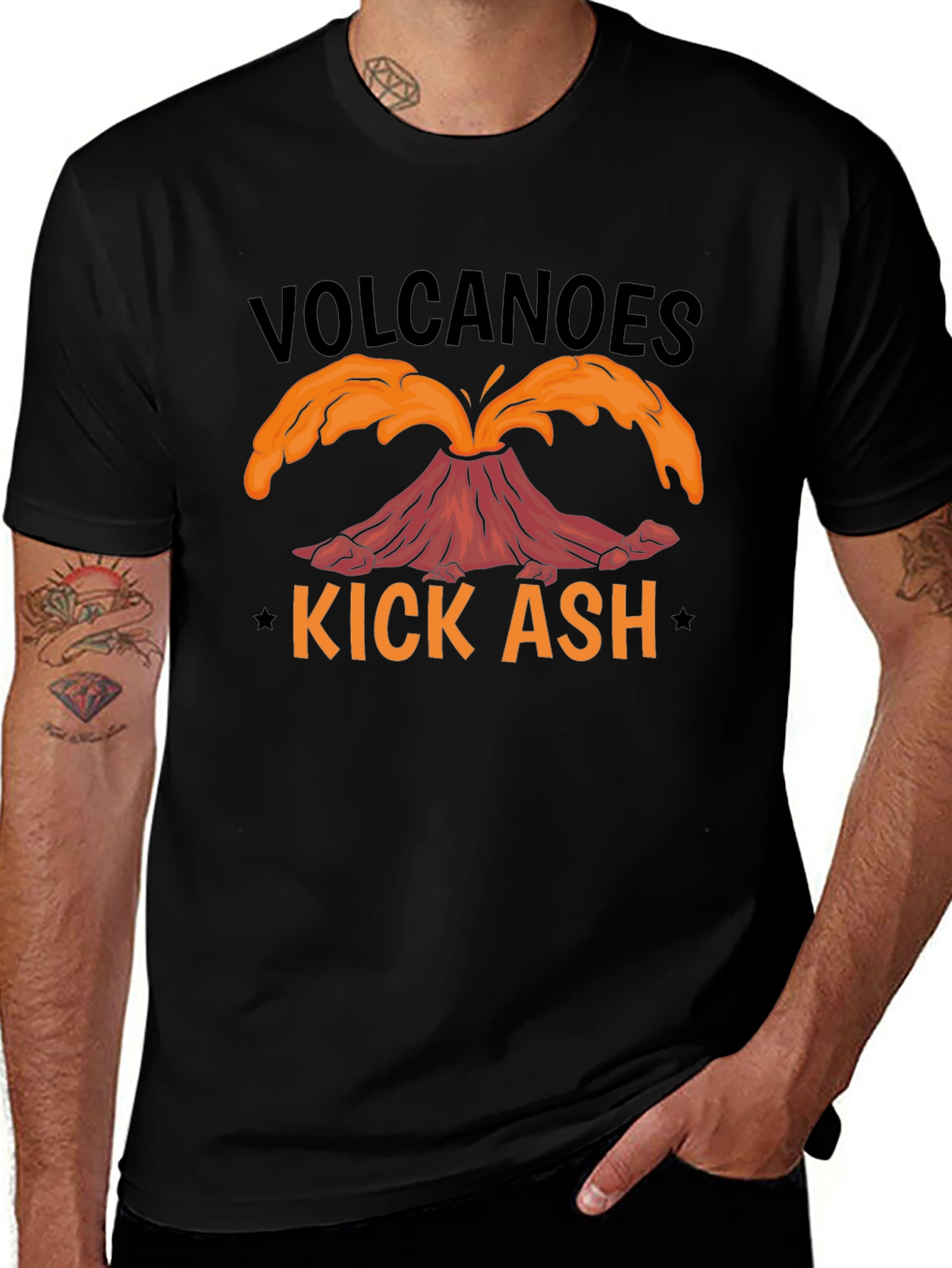 Variant 11 of Volcanoes Kick Ash T-Shirt - Black