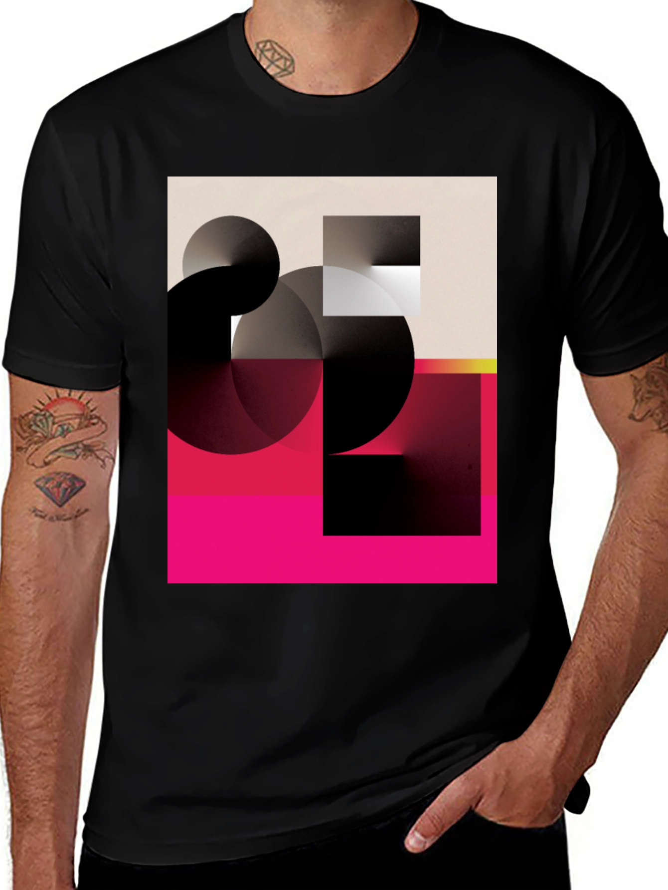 Variant 13 of Abstract Geometric Art Graphic T-Shirt