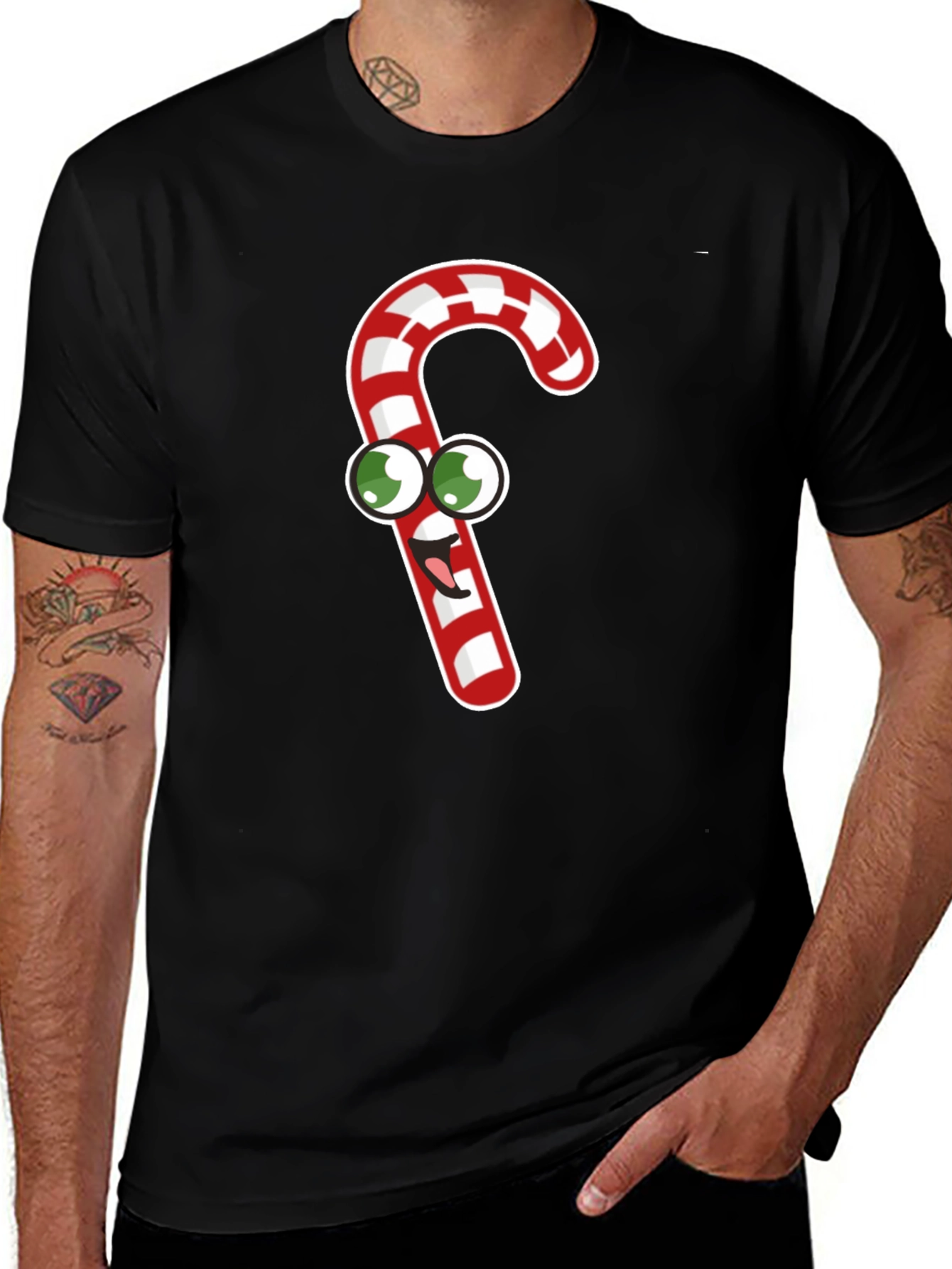 Variant 3 of Cartoon Candy Cane T-Shirt