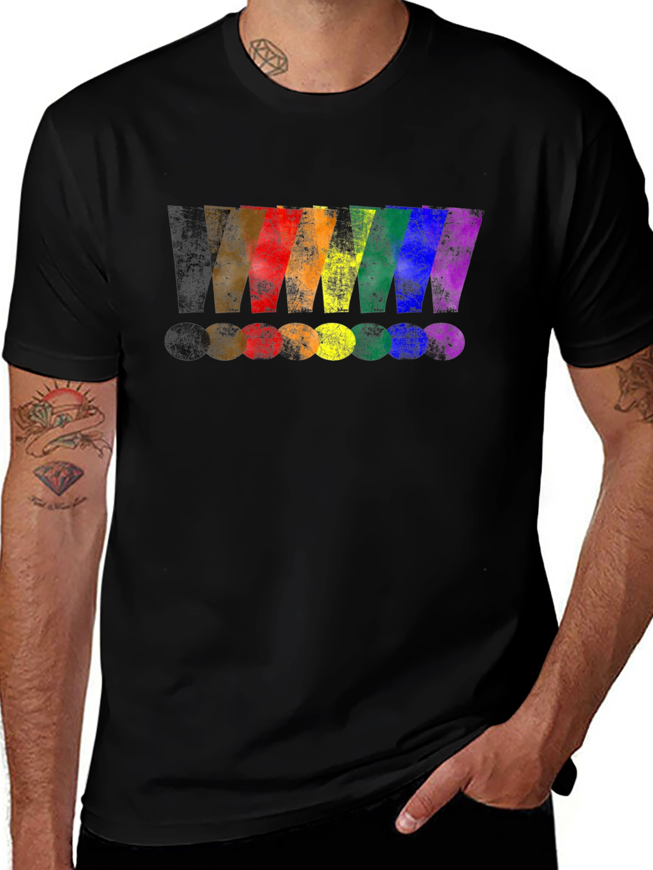Variant 24 of Rainbow Exclamation Mark Graphic T-Shirt