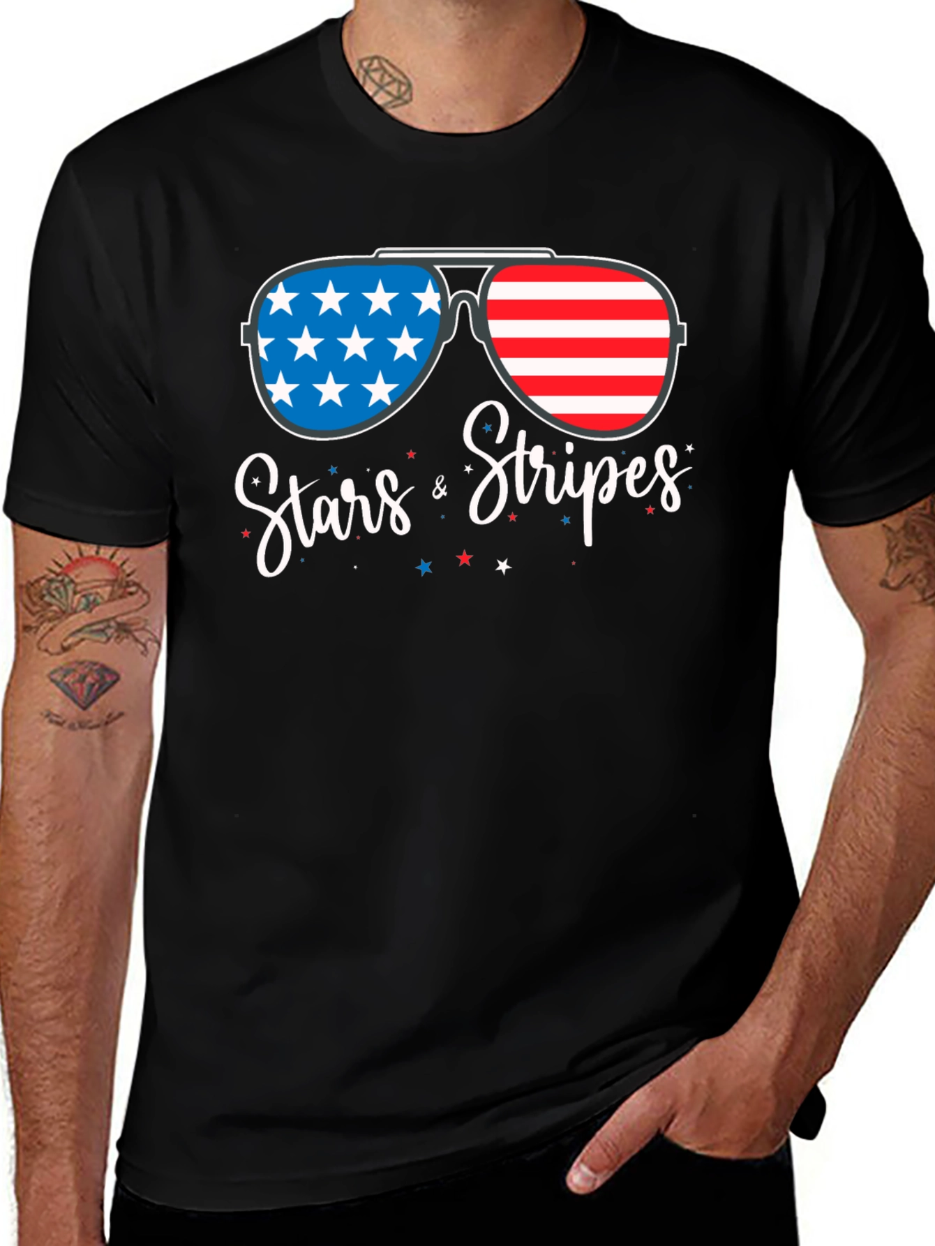 Variant 17 of Stars & Stripes Patriotic Graphic Tee