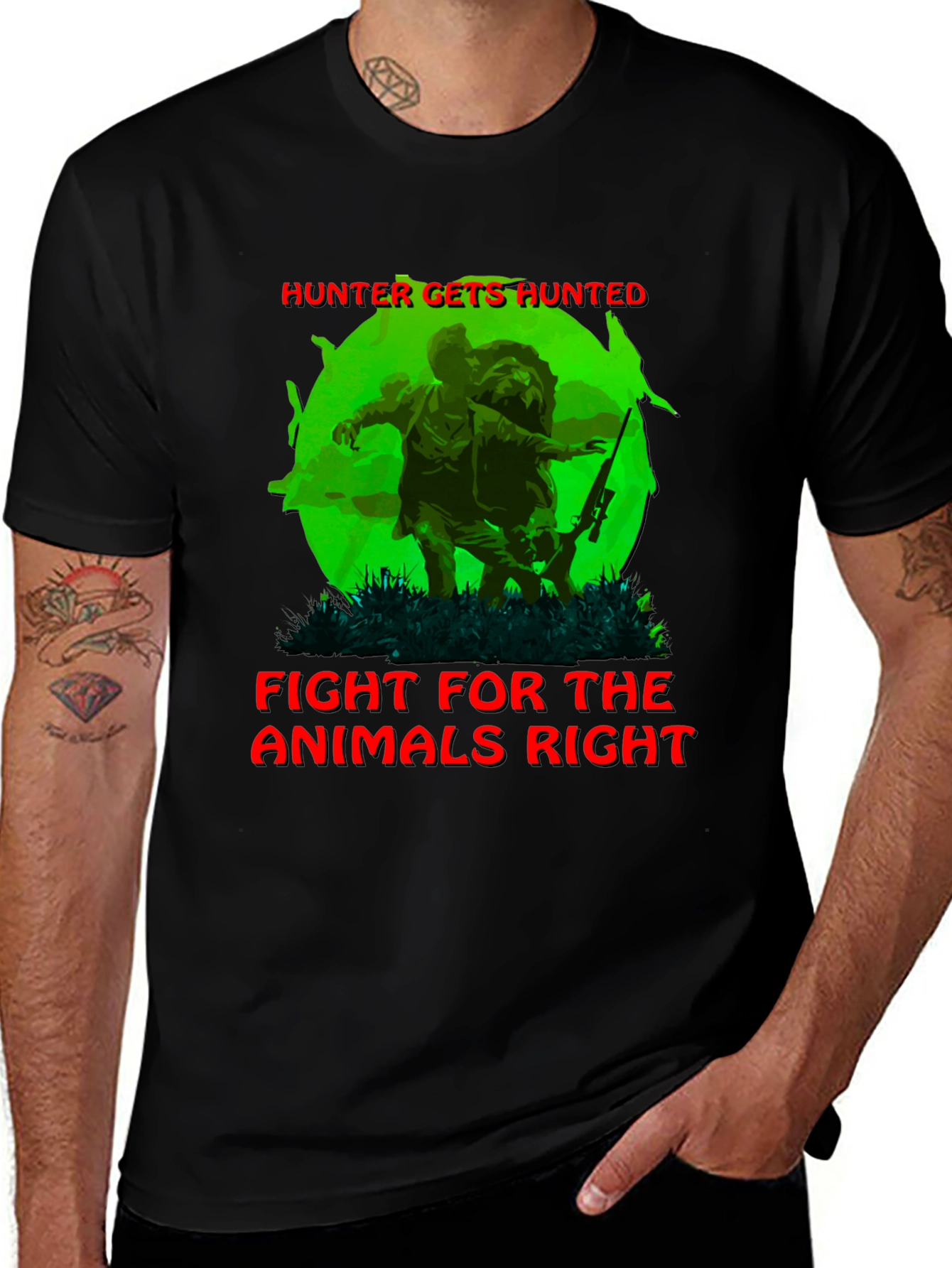 Variant 14 of Hunter Gets Hunted Graphic Tee