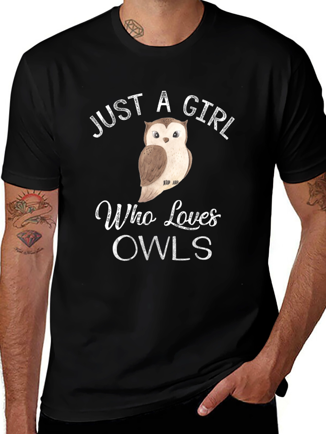 Variant 21 of Just a Girl Who Loves Owls T-Shirt - Unisex