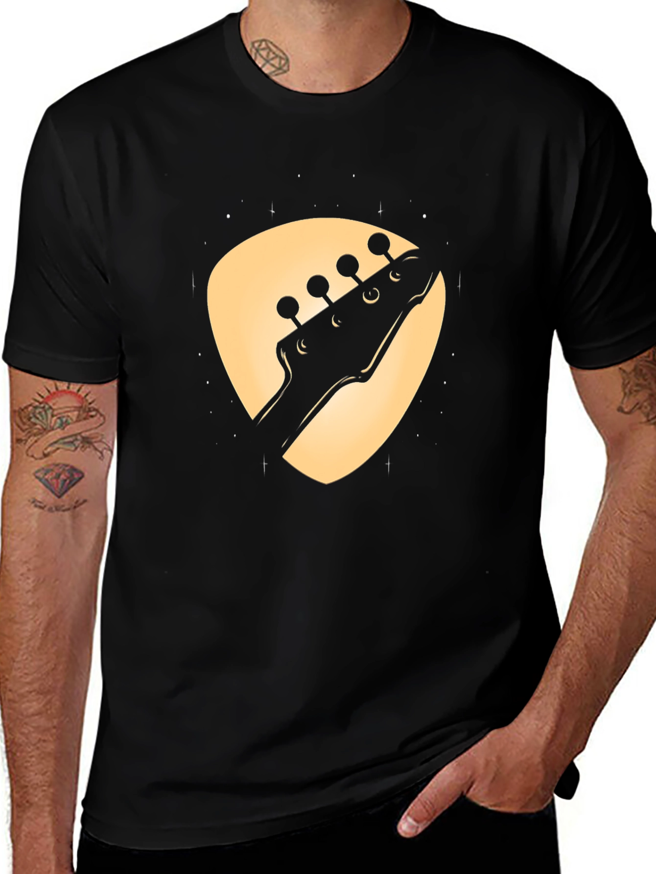 Variant 30 of Bass Guitar Moon T-Shirt - Stylish Music Tee