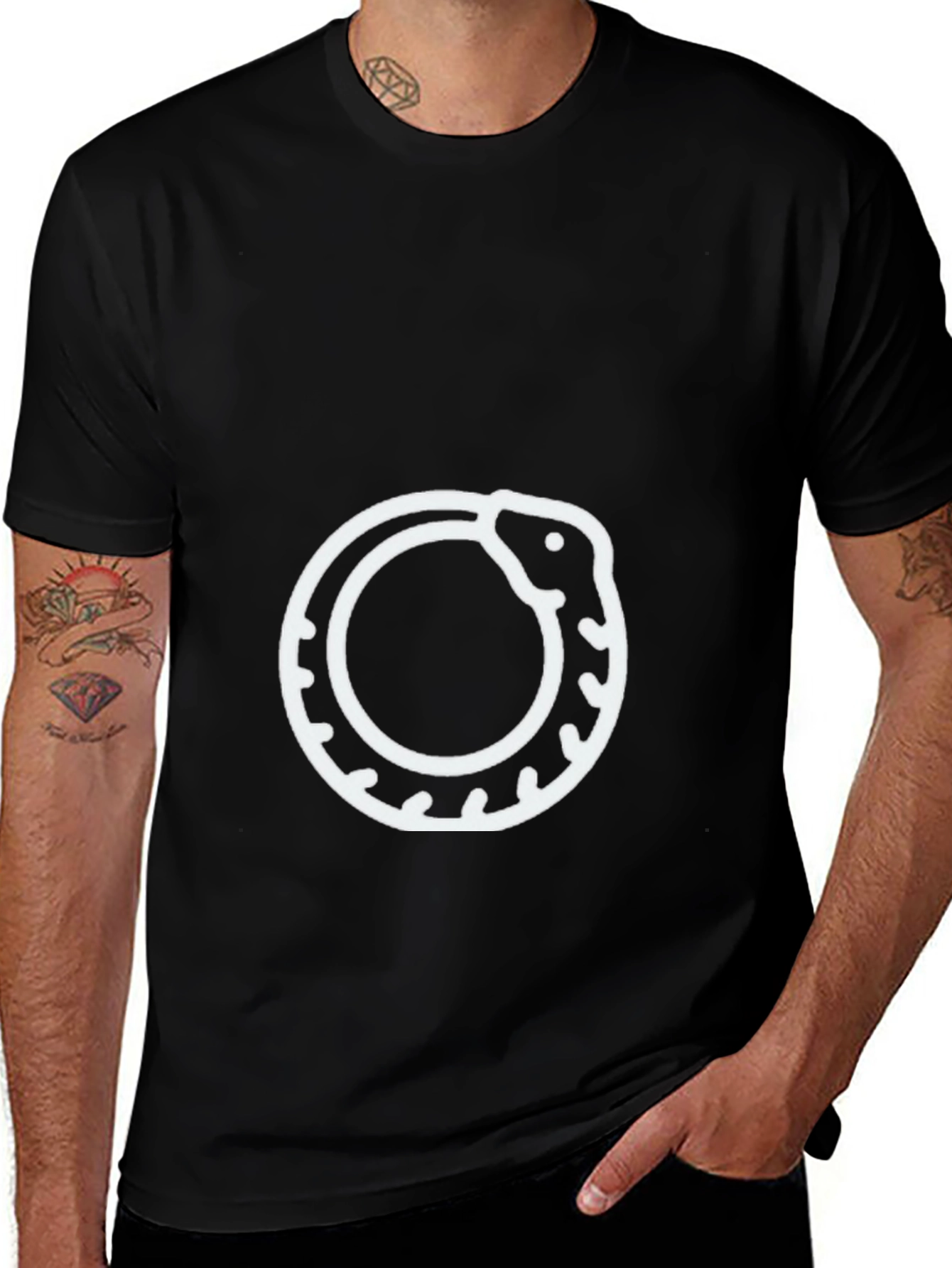 Variant 2 of Ouroboros Graphic Black T-Shirt