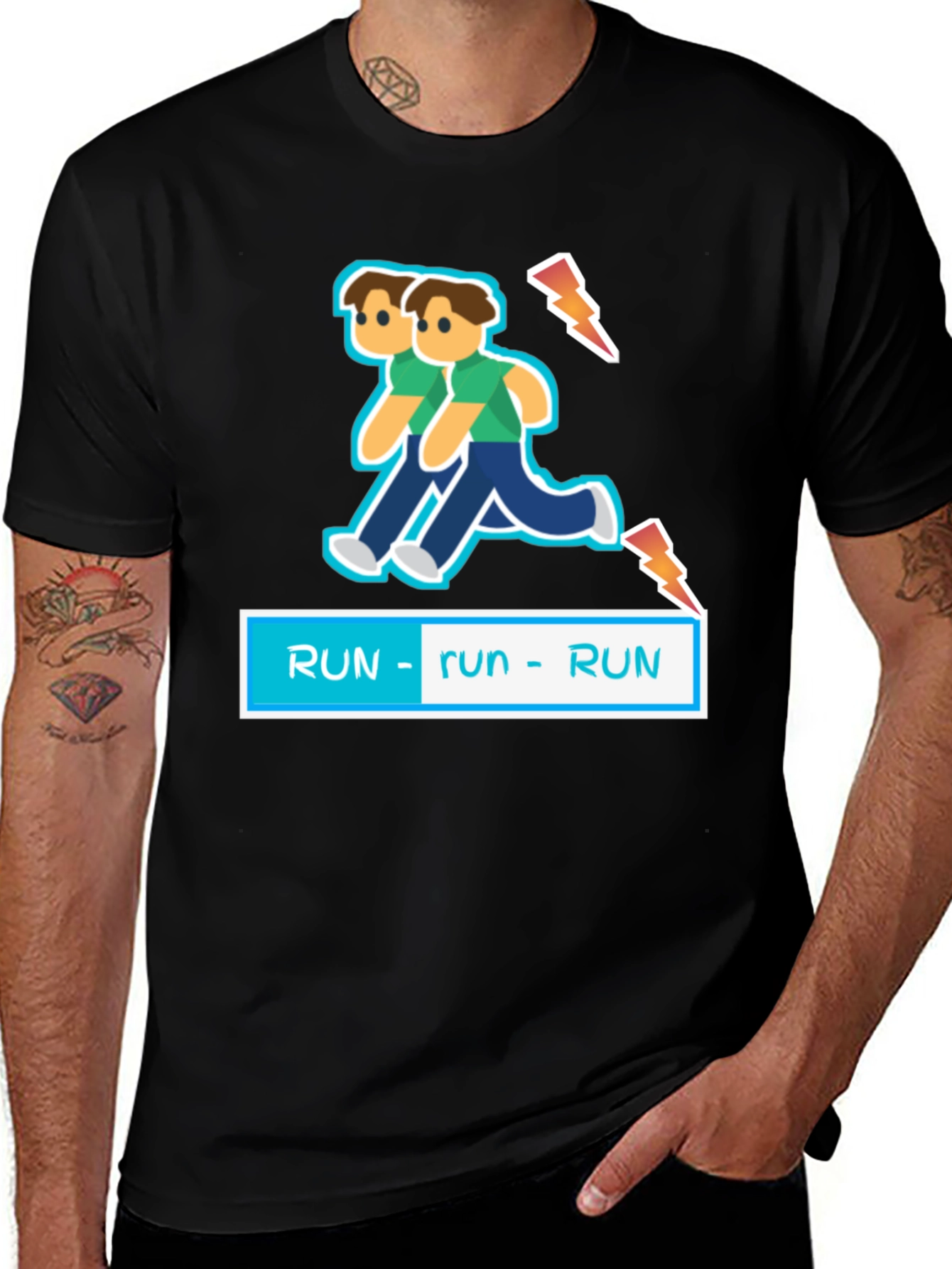 Variant 7 of Run! Novelty Graphic Tee