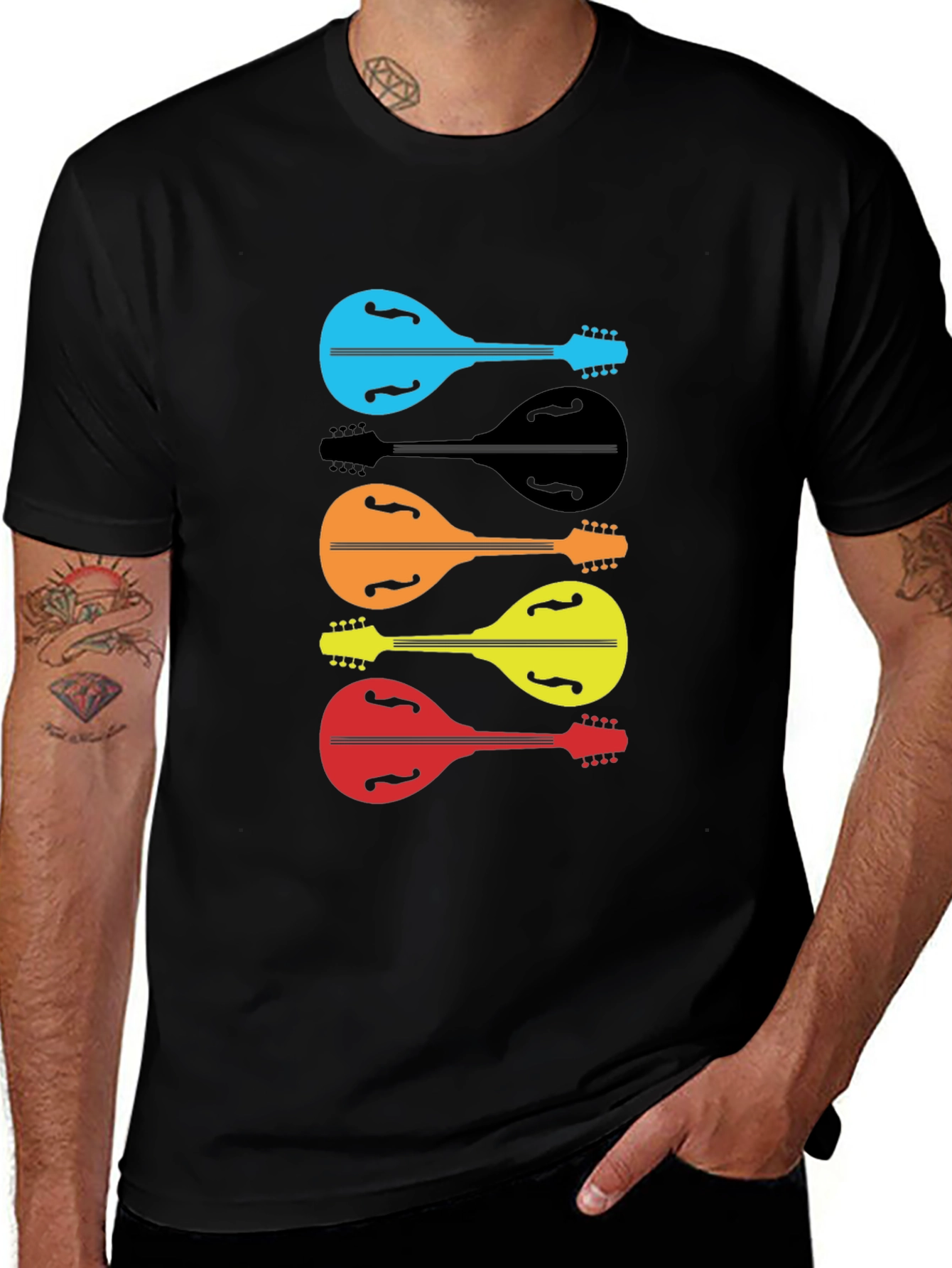 Variant 3 of Colorful Mandolin Graphic T-Shirt