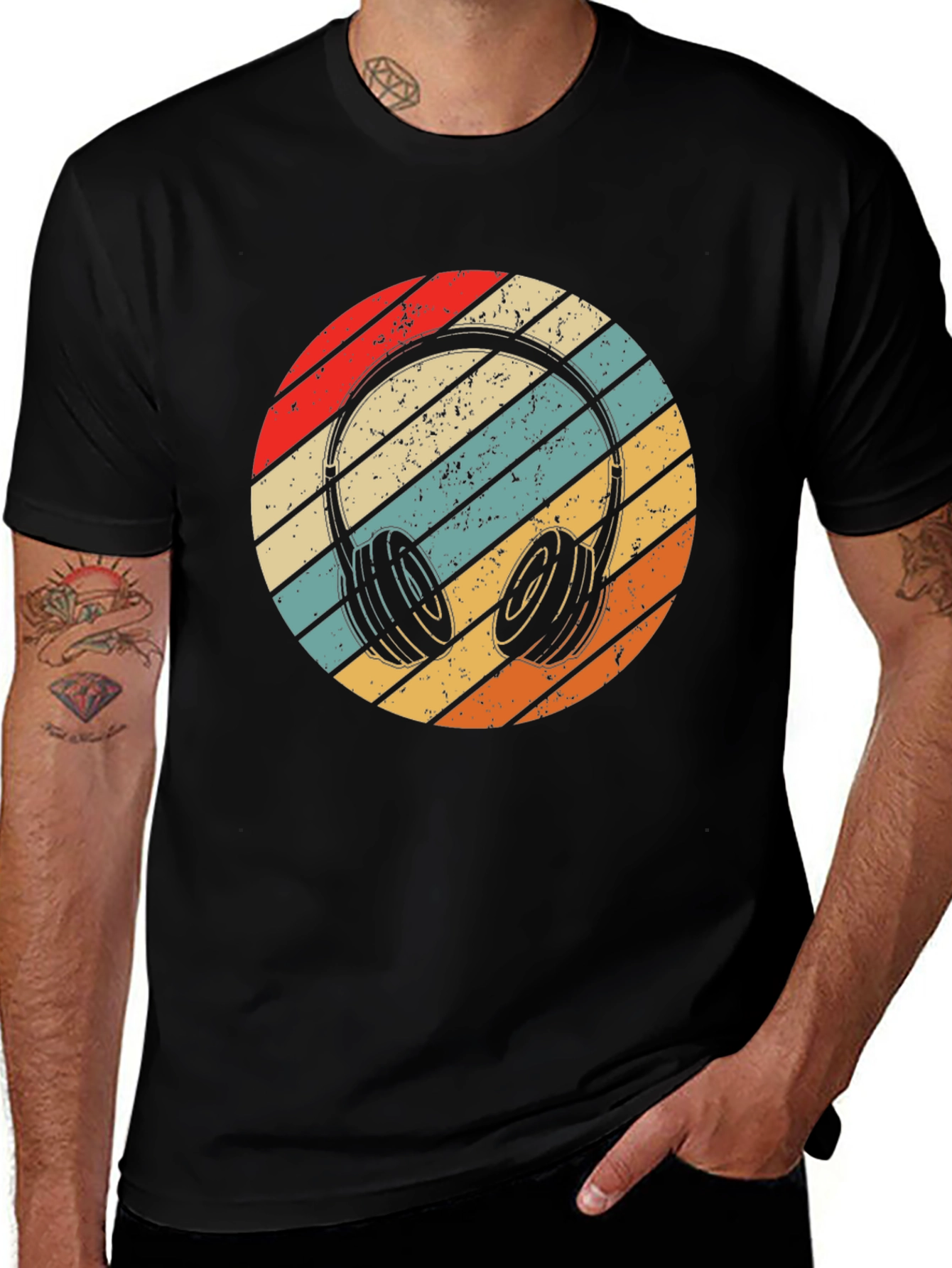 Retro Headphones Graphic T-Shirt
