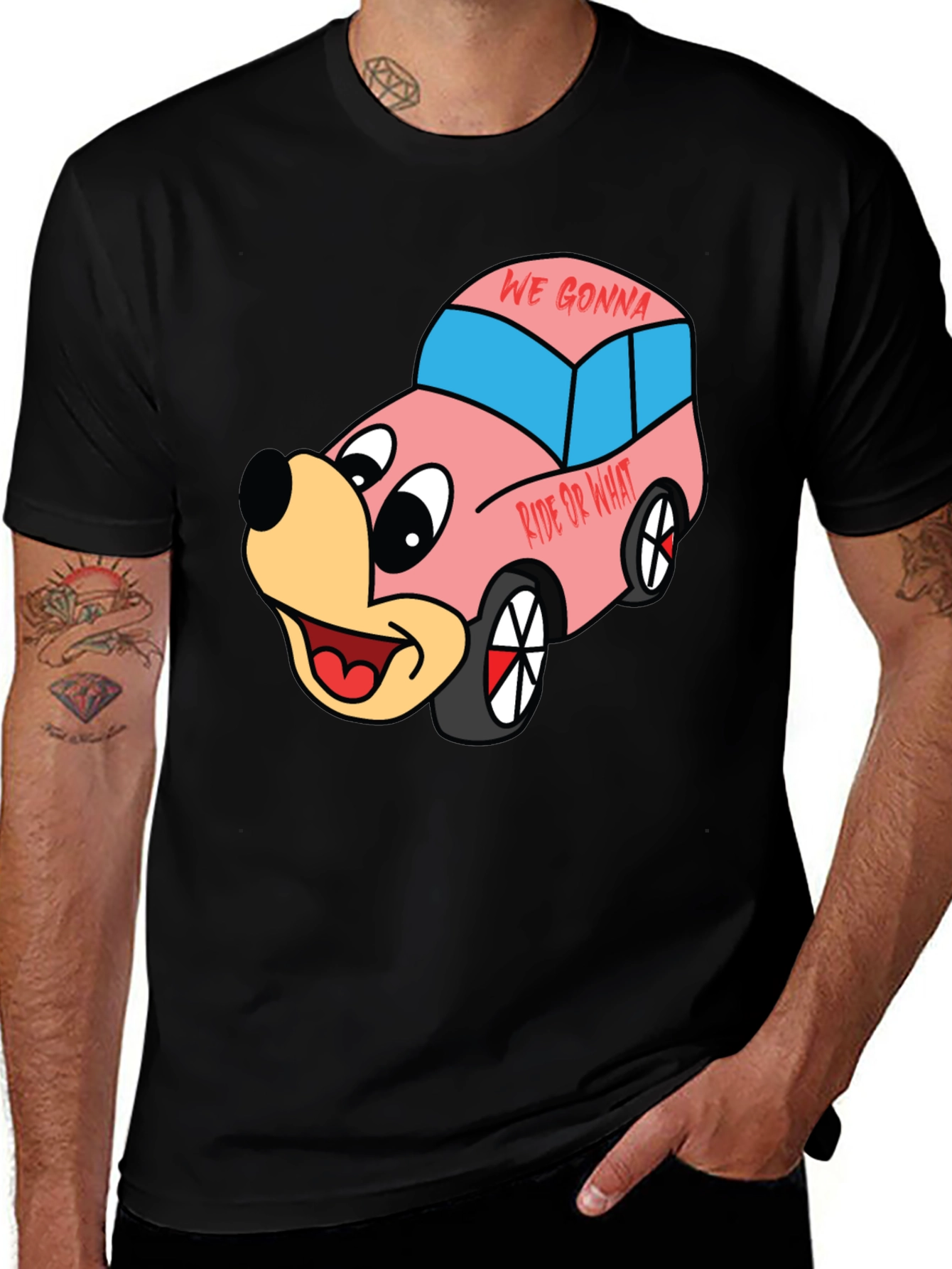 Variant 12 of Cartoon Character Car Graphic T-Shirt