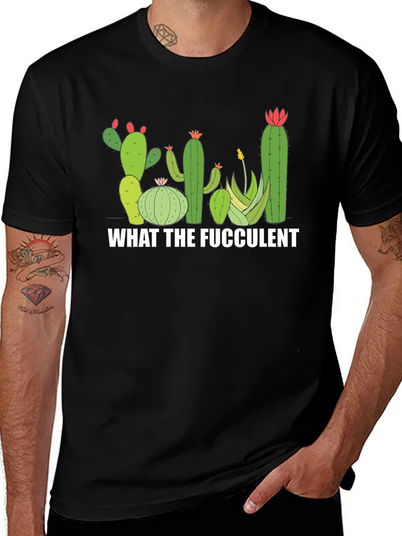 Variant 20 of What the Fucculent Cactus Graphic T-Shirt