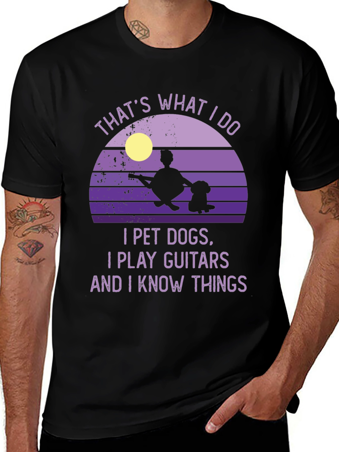 Variant 6 of That's What I Do Pet Dogs & Guitars Graphic Tee