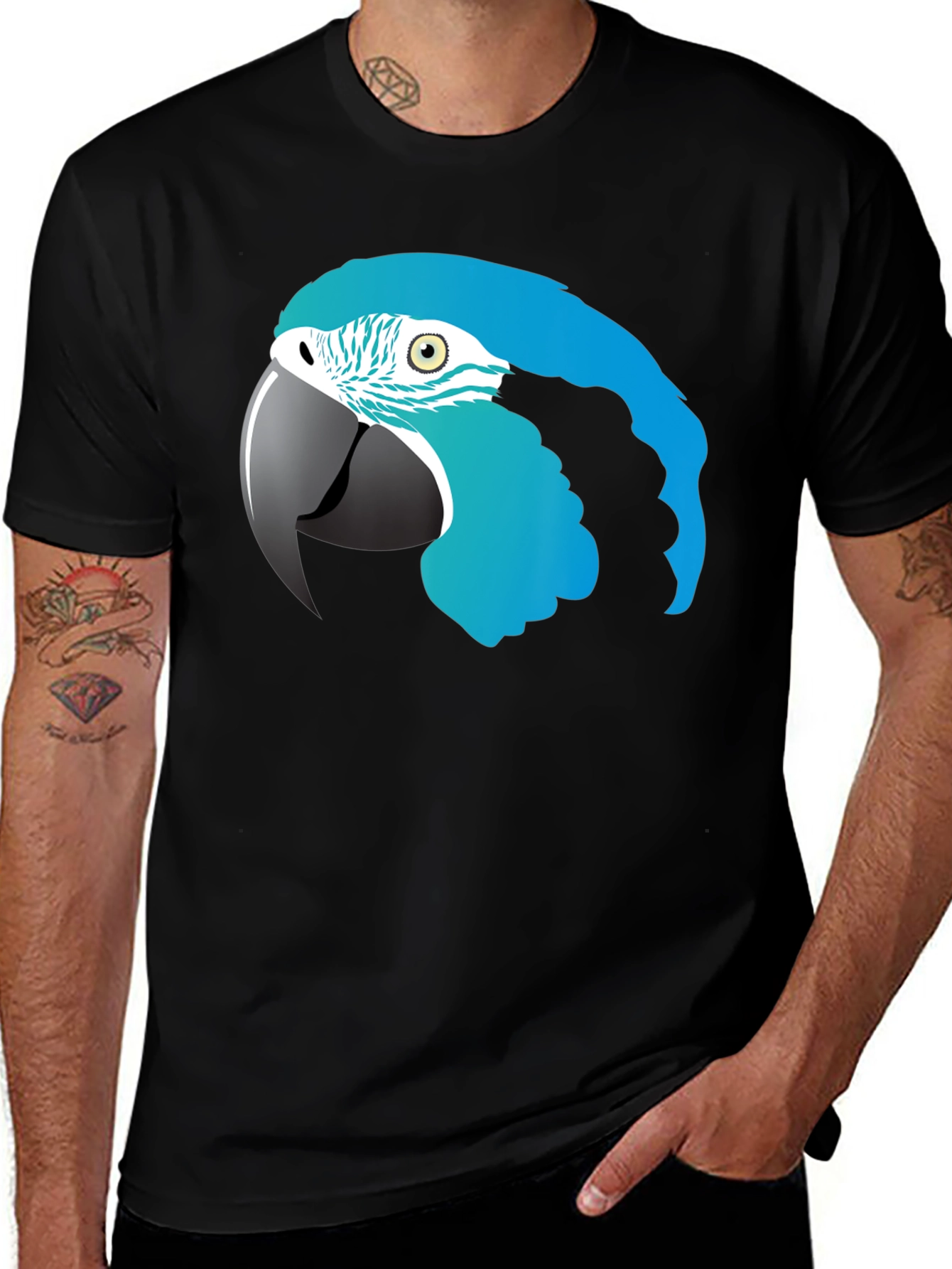 Variant 29 of Blue Macaw Parrot Graphic T-Shirt
