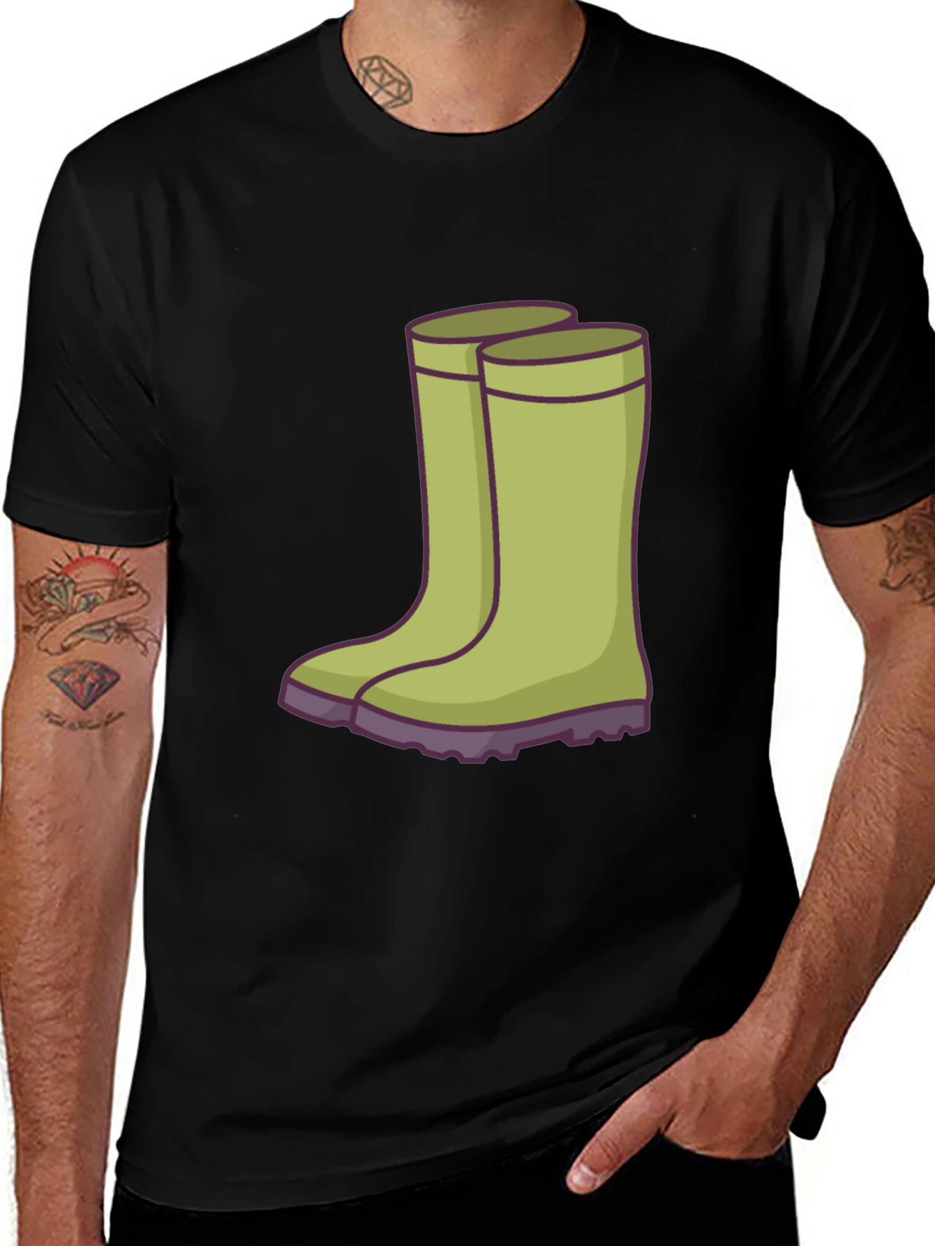 Variant 5 of Rain Boots Graphic Tee - Stylish & Comfortable